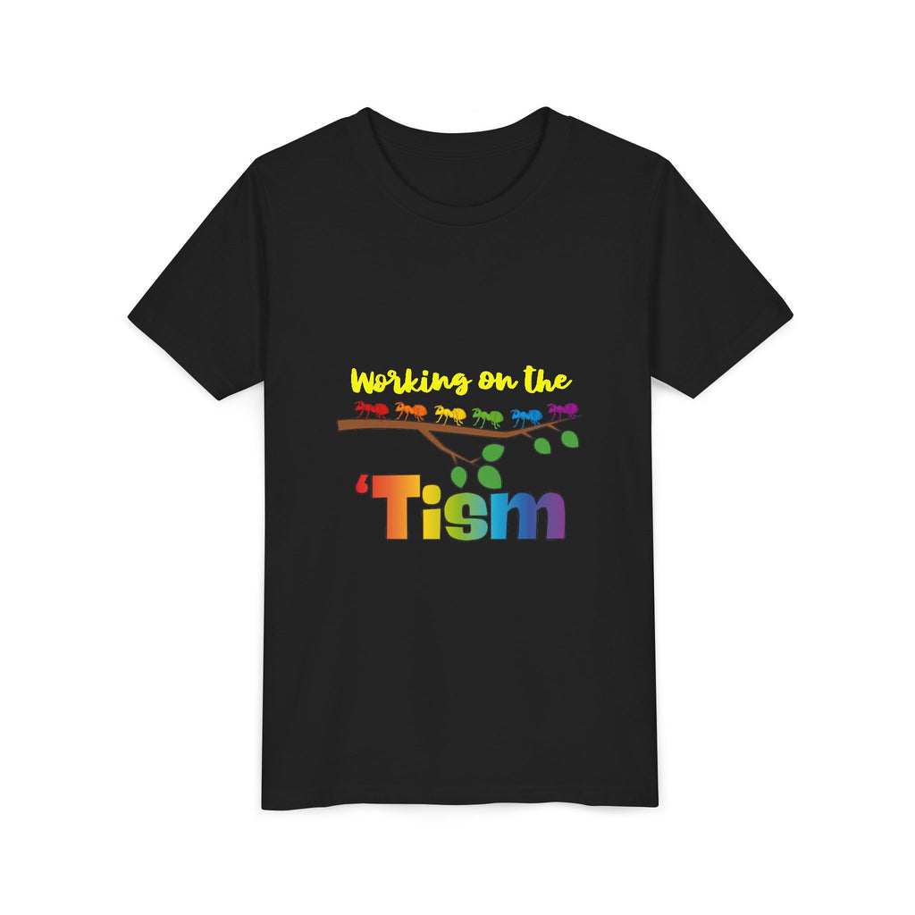 Working on the 'Tism Youth Tee | Rainbow Lights Autism Awareness