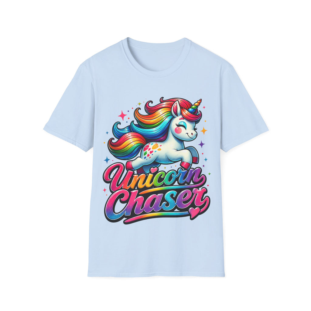 Funny Unicorn Chaser Adult T-Shirt — Rainbow Magical Unicorn Tee