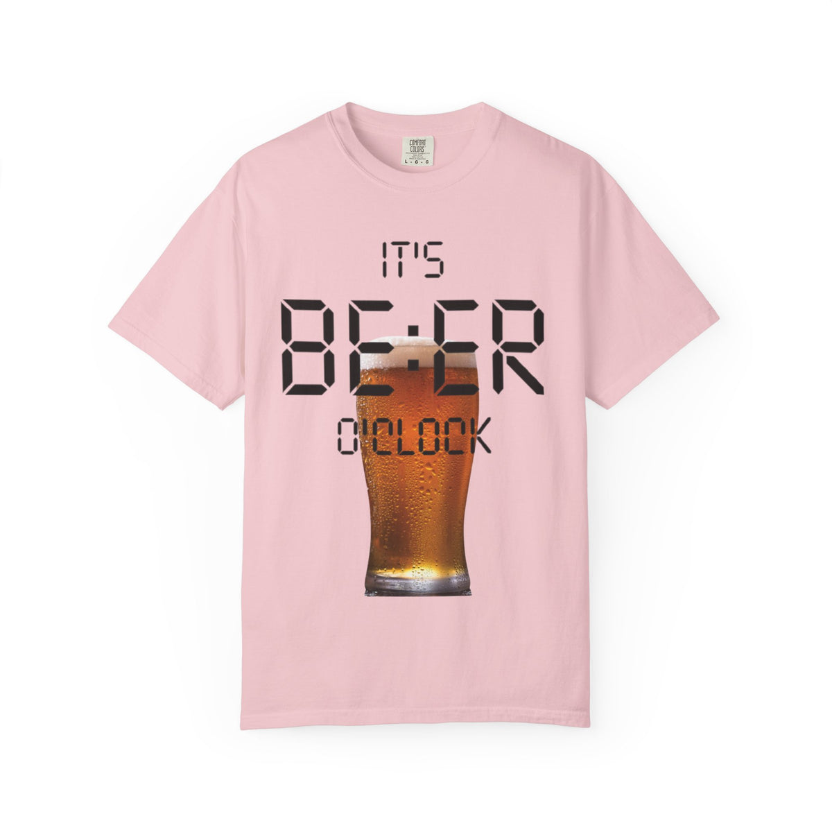 Beer O'Clock Adult T-Shirt — "It's BEER O'CLOCK" Graphic Tee with Pint Glass