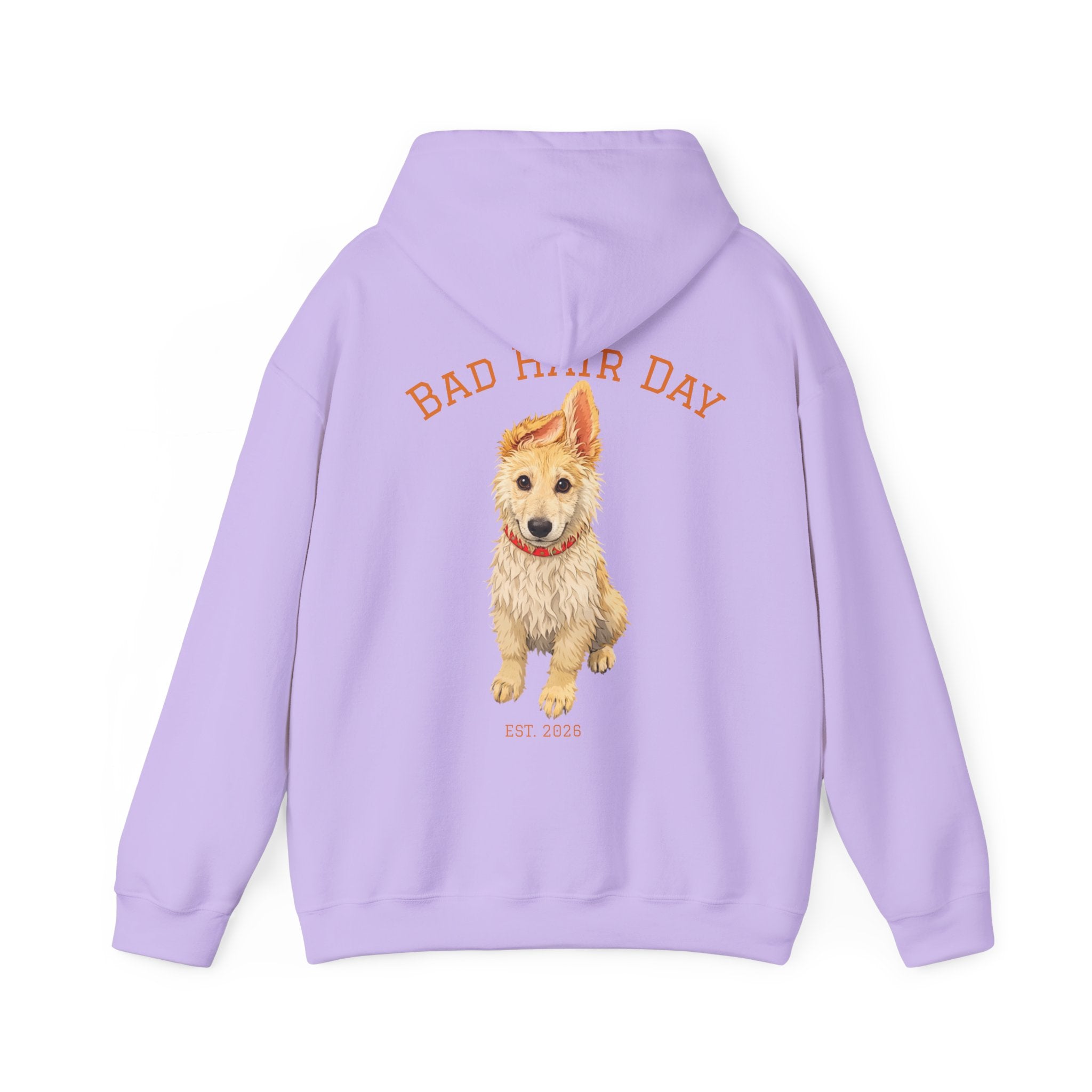Bad Hair Day Puppy Adult Hoodie | Cute Dog Illustration Sweatshirt