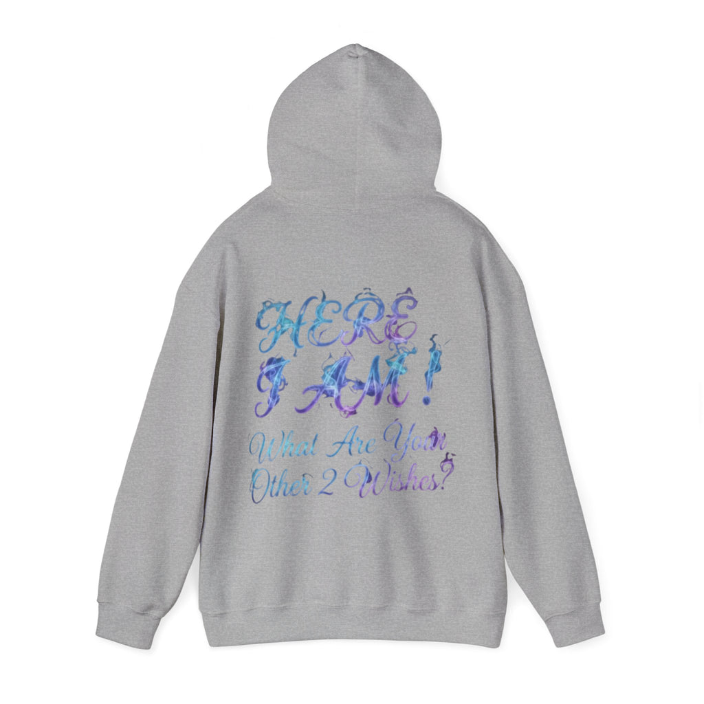 Adult Hoodie — “Here I Am!” Inspirational Script Hooded Sweatshirt