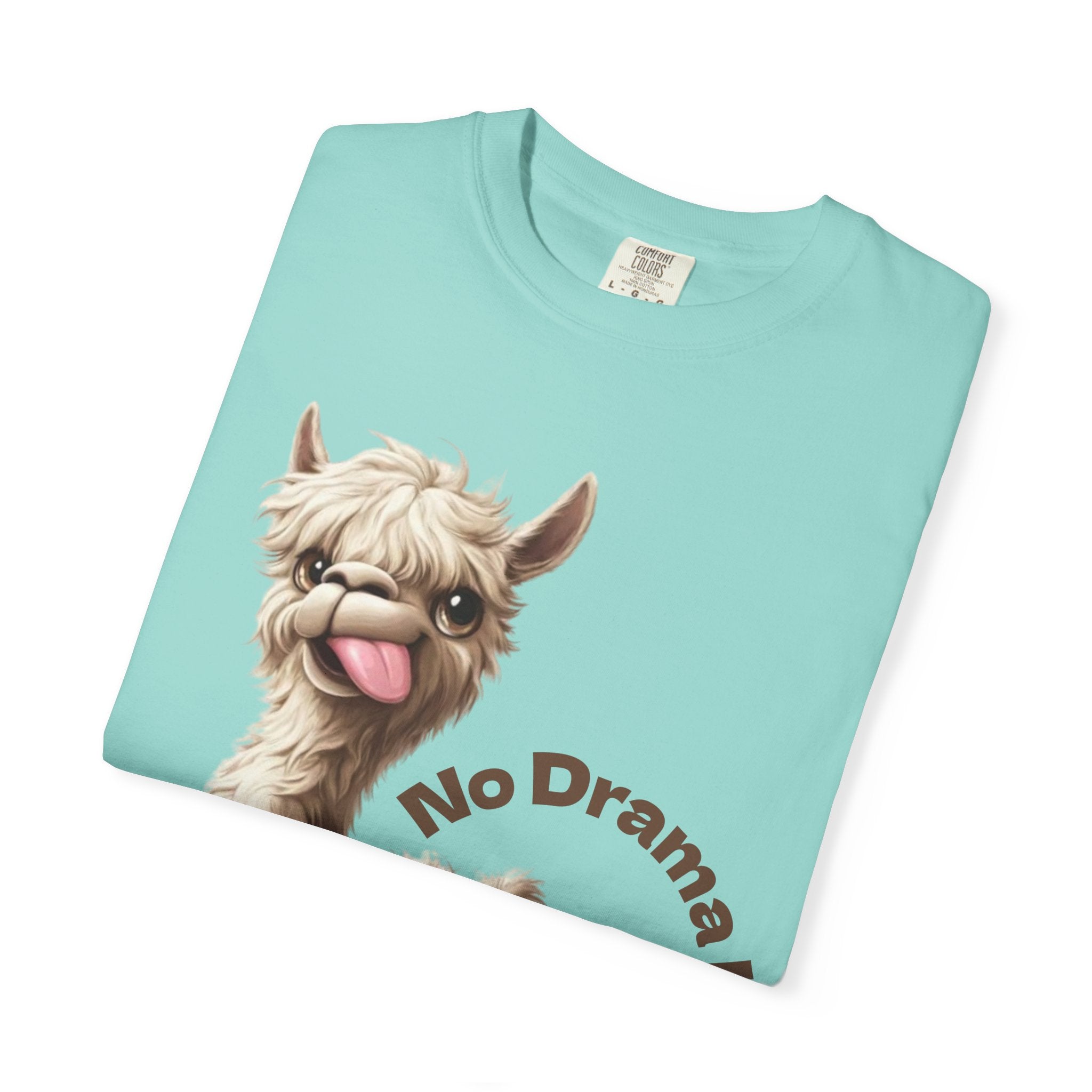 No Drama Llama Adult T-Shirt — Funny Llama Graphic Tee for Animal Lovers