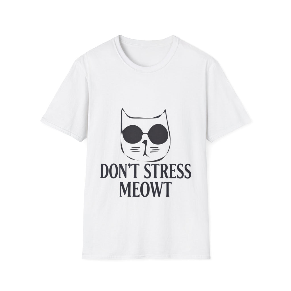 Cat Graphic Adult T-Shirt — "Don't Stress Meowt" Relaxed Tee for Cat Lovers