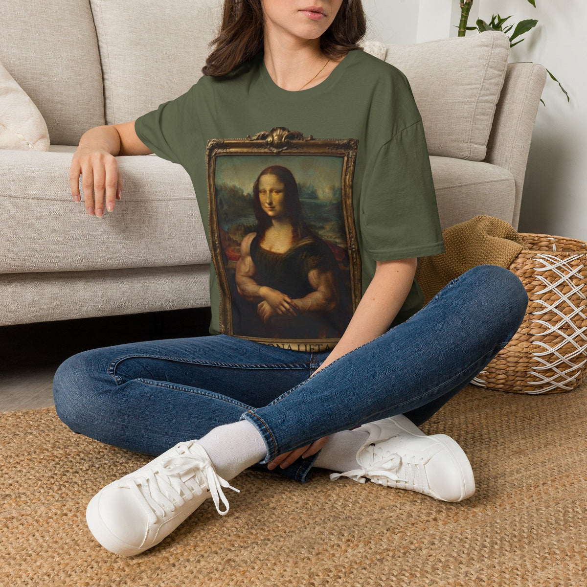 Mona Lisa Portrait Adult T-Shirt — Classic Renaissance Art Tee