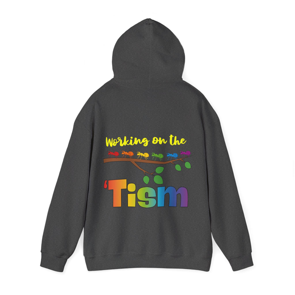 Working on the 'Tism Adult Hoodie | Rainbow Branch Design