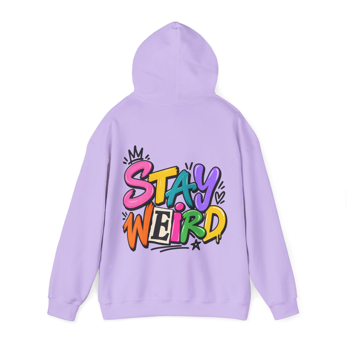 Stay Weird Adult Hoodie – Colorful Graffiti Graphic Hoodie