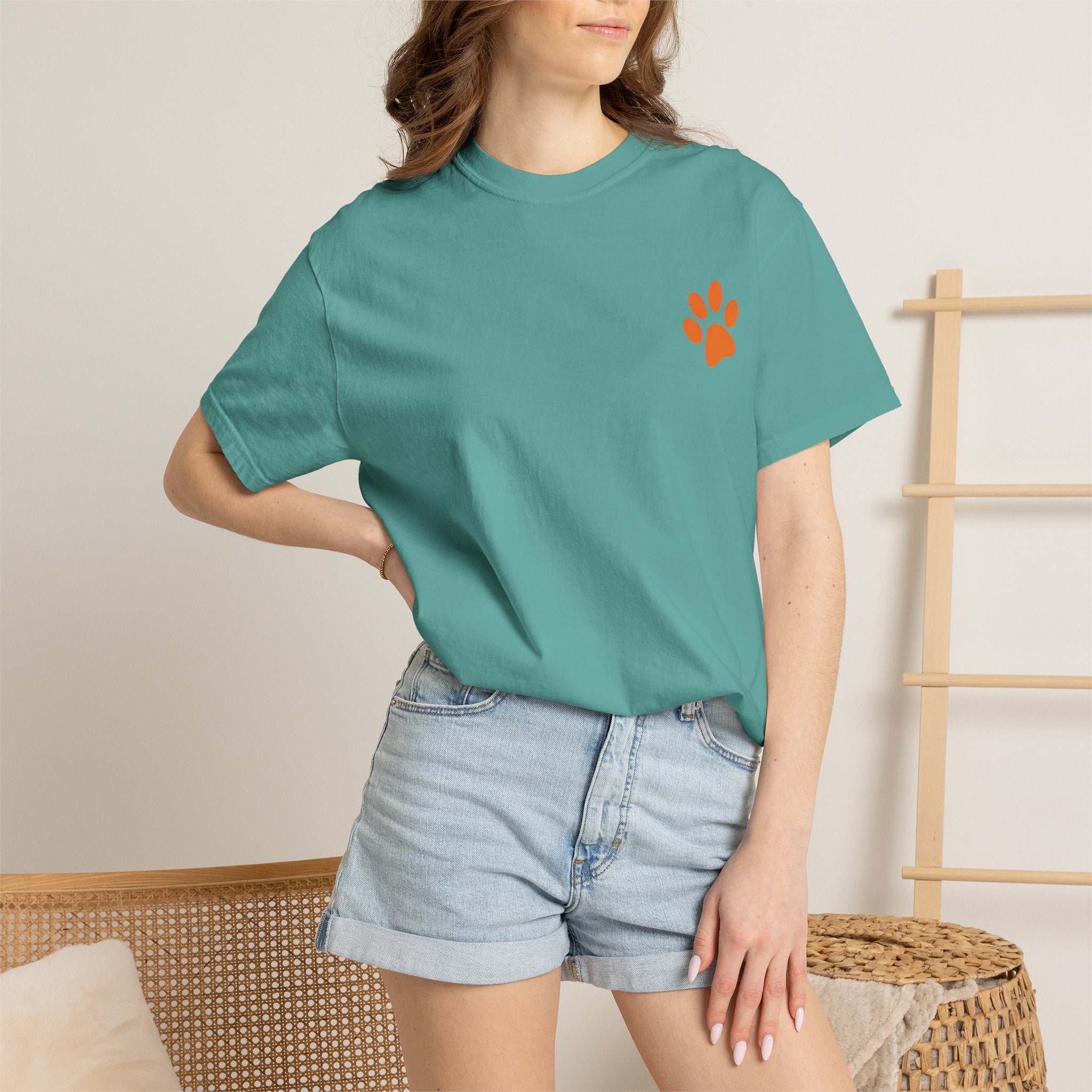 Bad Hair Day Puppy Adult T-Shirt | Paw Print Graphic