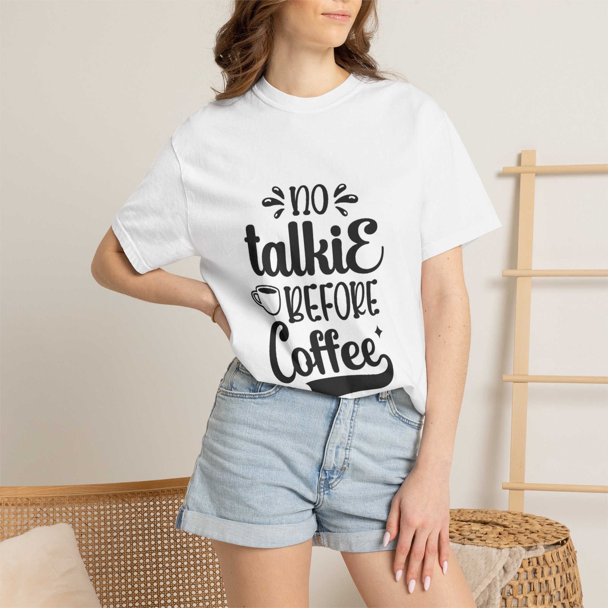 No Talkie Before Coffee Adult T-Shirt