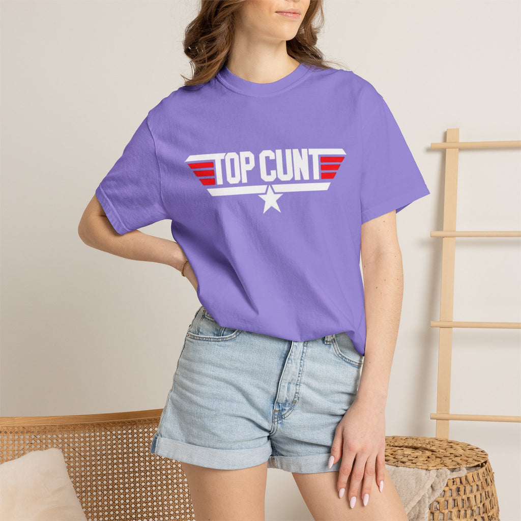 Top Cunt Graphic Adult T-Shirt — Retro Military-Inspired Statement Tee