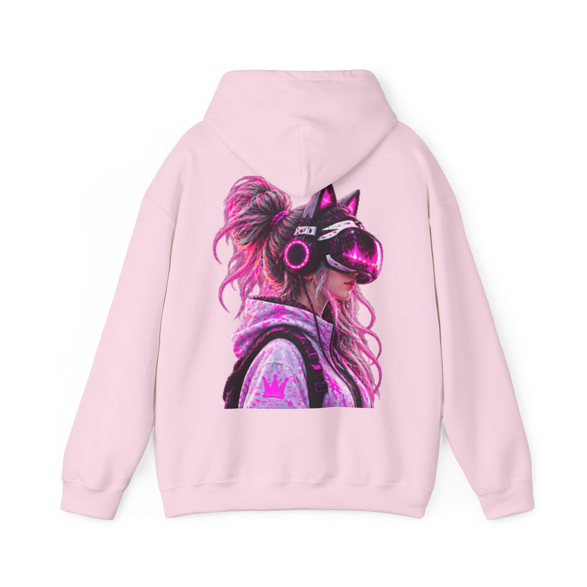 Cyberpunk VR Adult Hoodie — Neon Retro Gamer Aesthetic