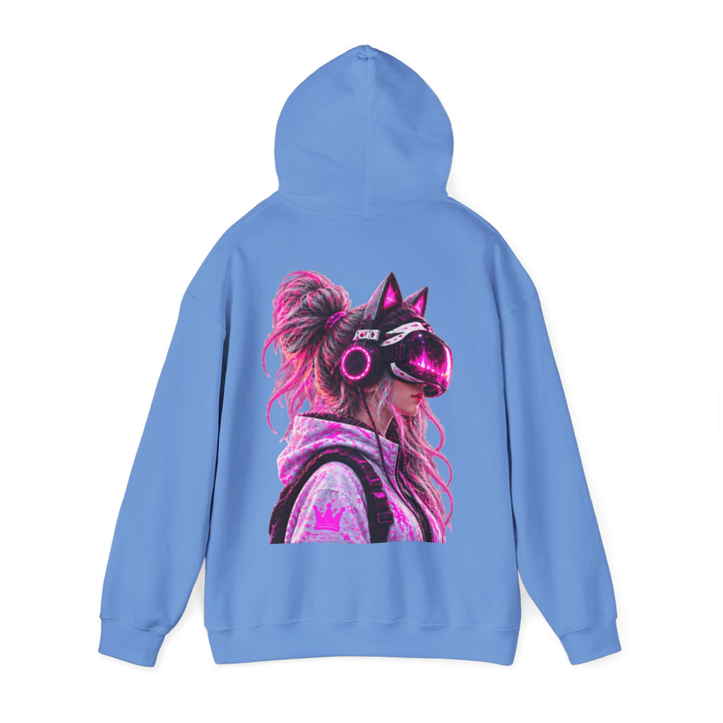 Cyberpunk VR Adult Hoodie — Neon Retro Gamer Aesthetic
