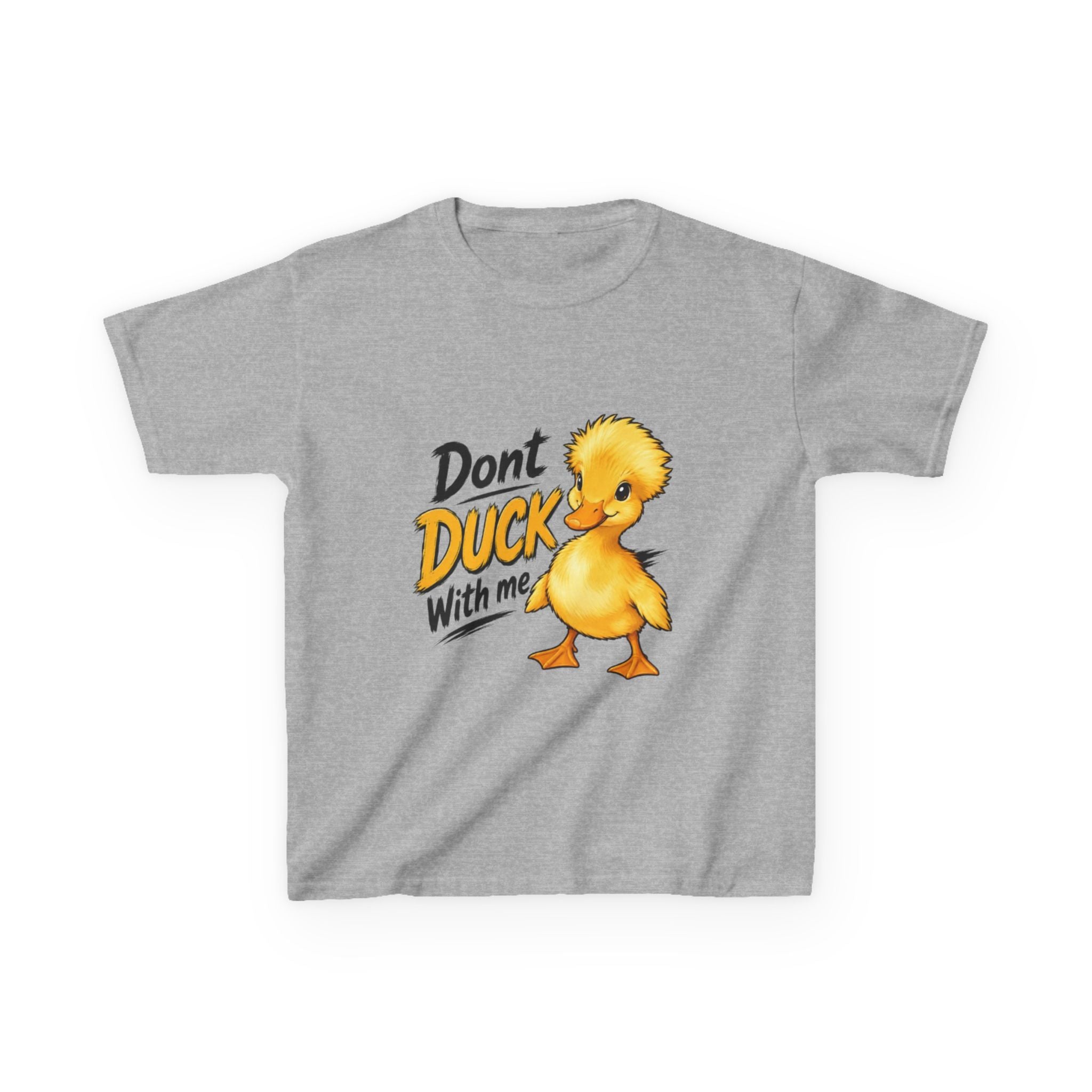 Kids Tee — “Don't Duck With Me” Cute Angry Duck Graphic