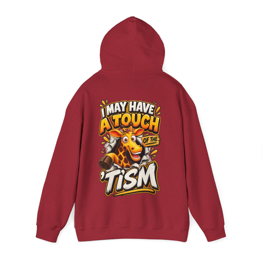 Giraffe 'I May Have a Touch of the Tism' Graphic Adult Hoodie