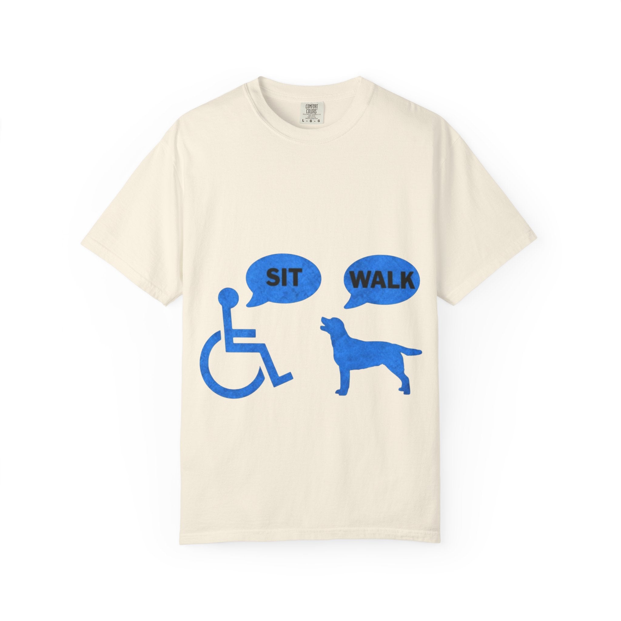 Disabled Veteran & Service Dog T-Shirt — "Sit / Walk" Graphic Tee