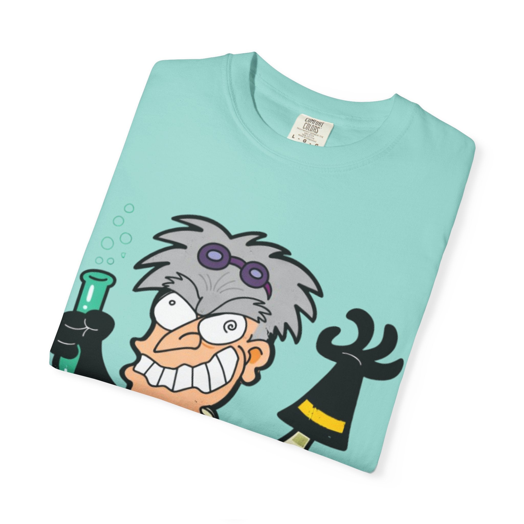 Science Cartoon  Adult T-Shirt — "It's Not Rocket Science" Lab Mad Scientist Tee