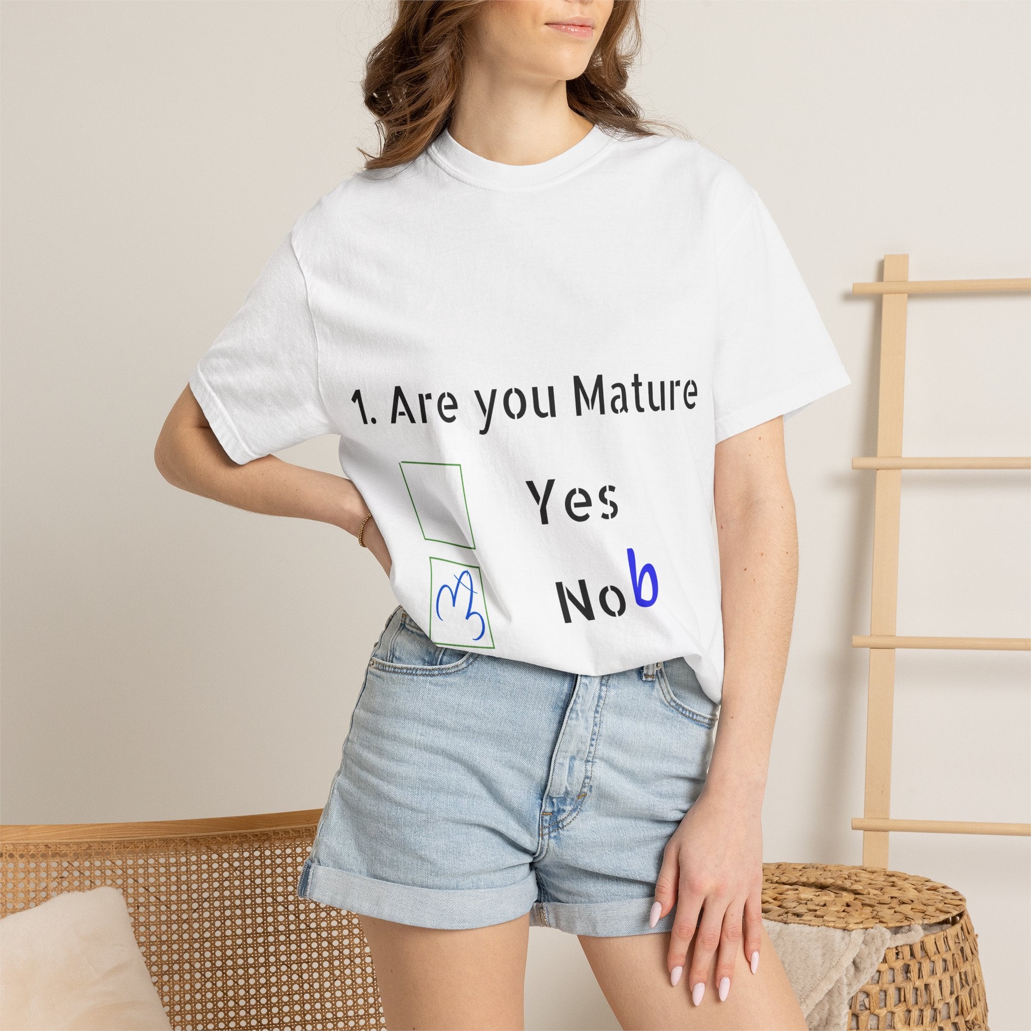 Adult T-Shirt — Funny "Are You Mature?" Checkbox Graphic Tee