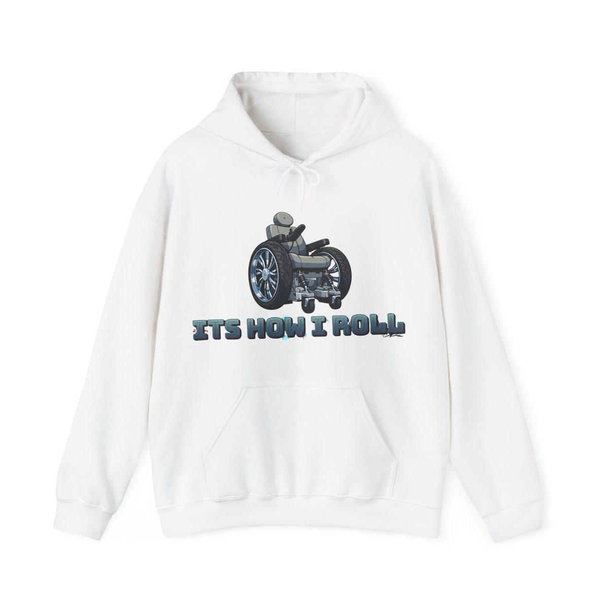 Adult Hoodie — 'It's How I Roll' Wheelchair Pride Graphic Hoodie