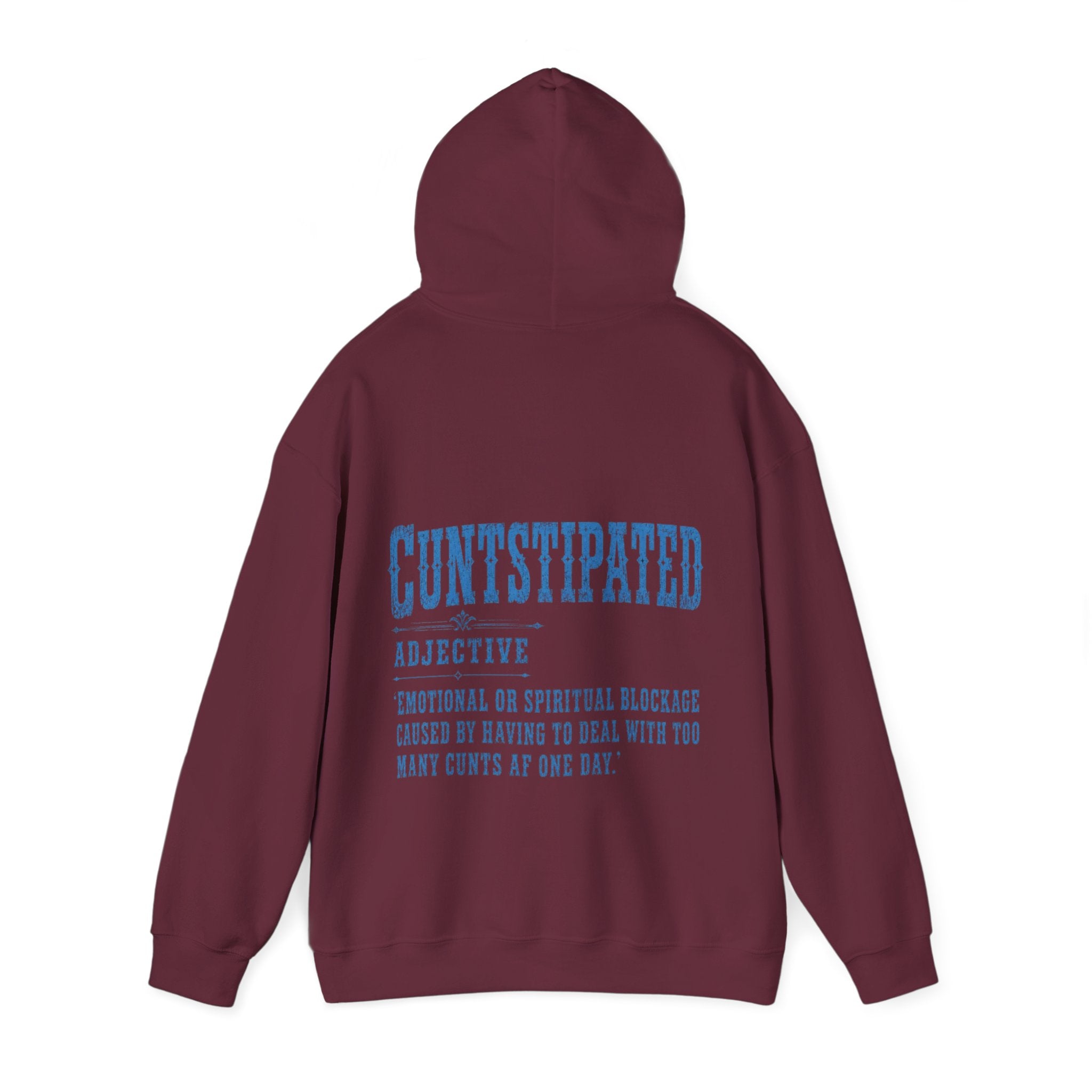 Adult Hoodie — 'Cuntstipated' Definition Graphic Pullover