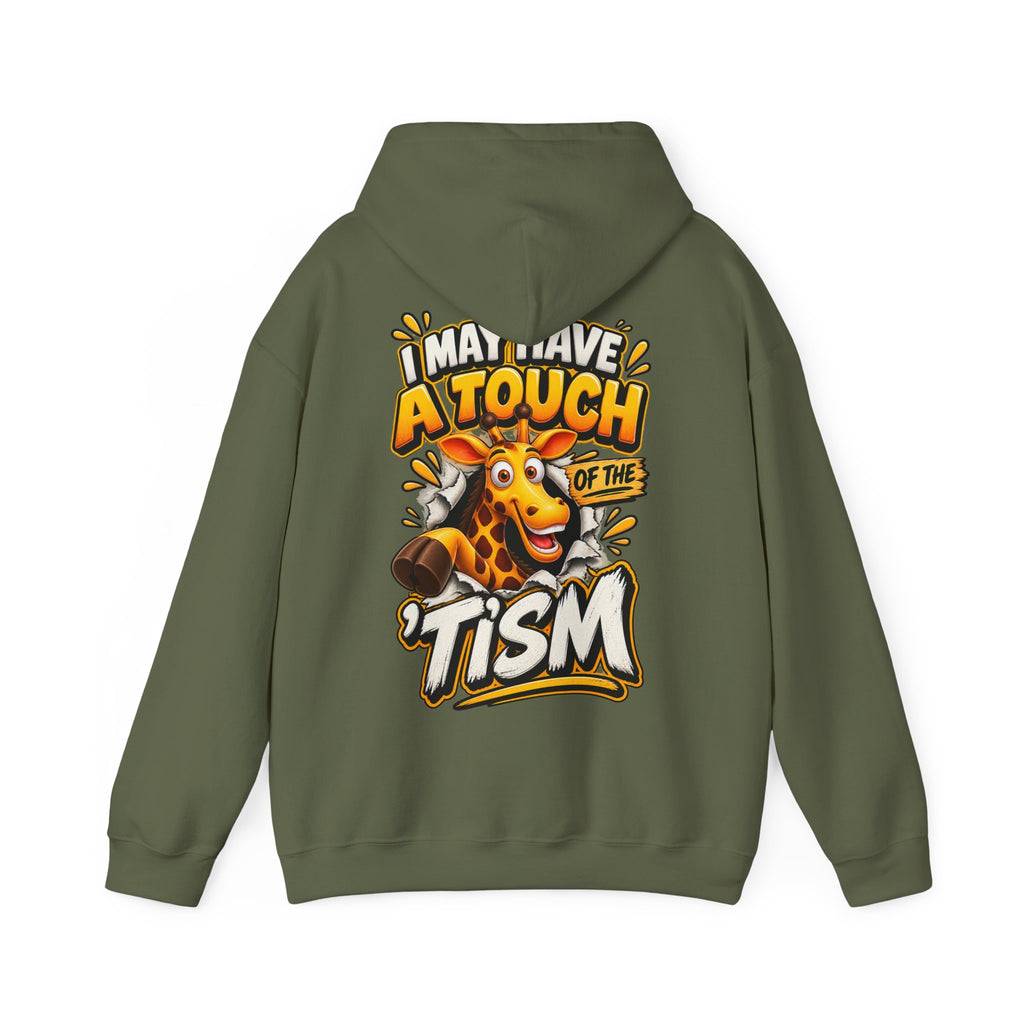 Giraffe 'I May Have a Touch of the Tism' Graphic Adult Hoodie