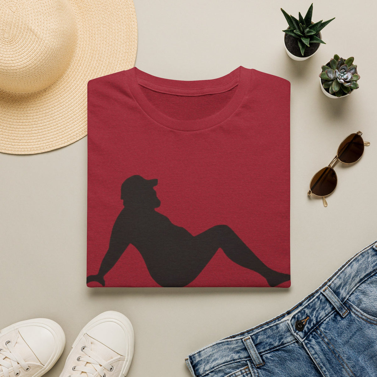 Curvy Silhouette Adult T-Shirt — "Real Men Have Curves" Graphic Tee