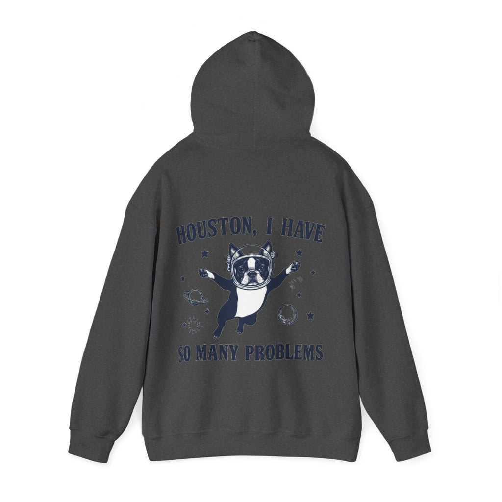 Houston, I Have So Many Problems Adult Hoodie — Funny Space French Bulldog Graphic Hoodie