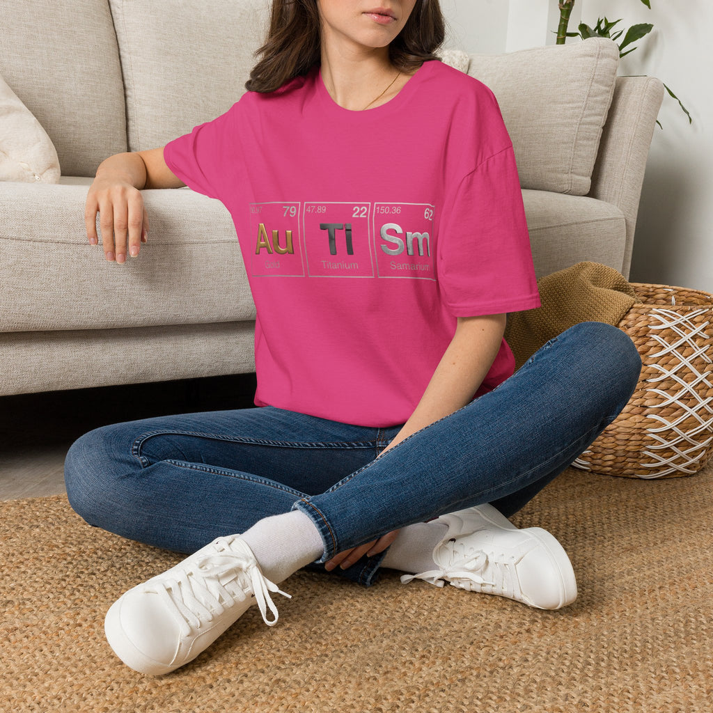 Adult T-Shirt — 'Au Ti Sm' Periodic Table Autism Awareness Tee