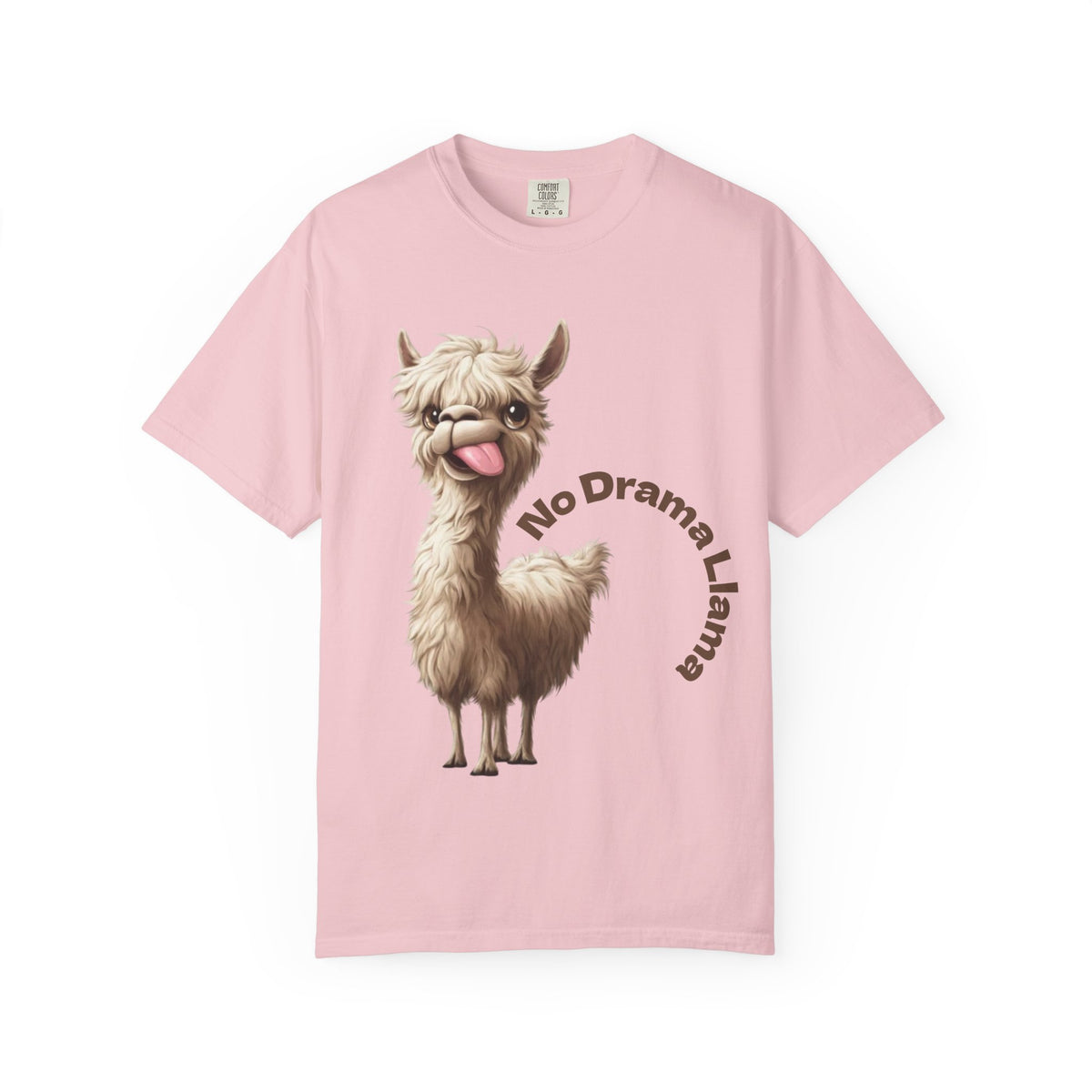 No Drama Llama Adult T-Shirt — Funny Llama Graphic Tee for Animal Lovers