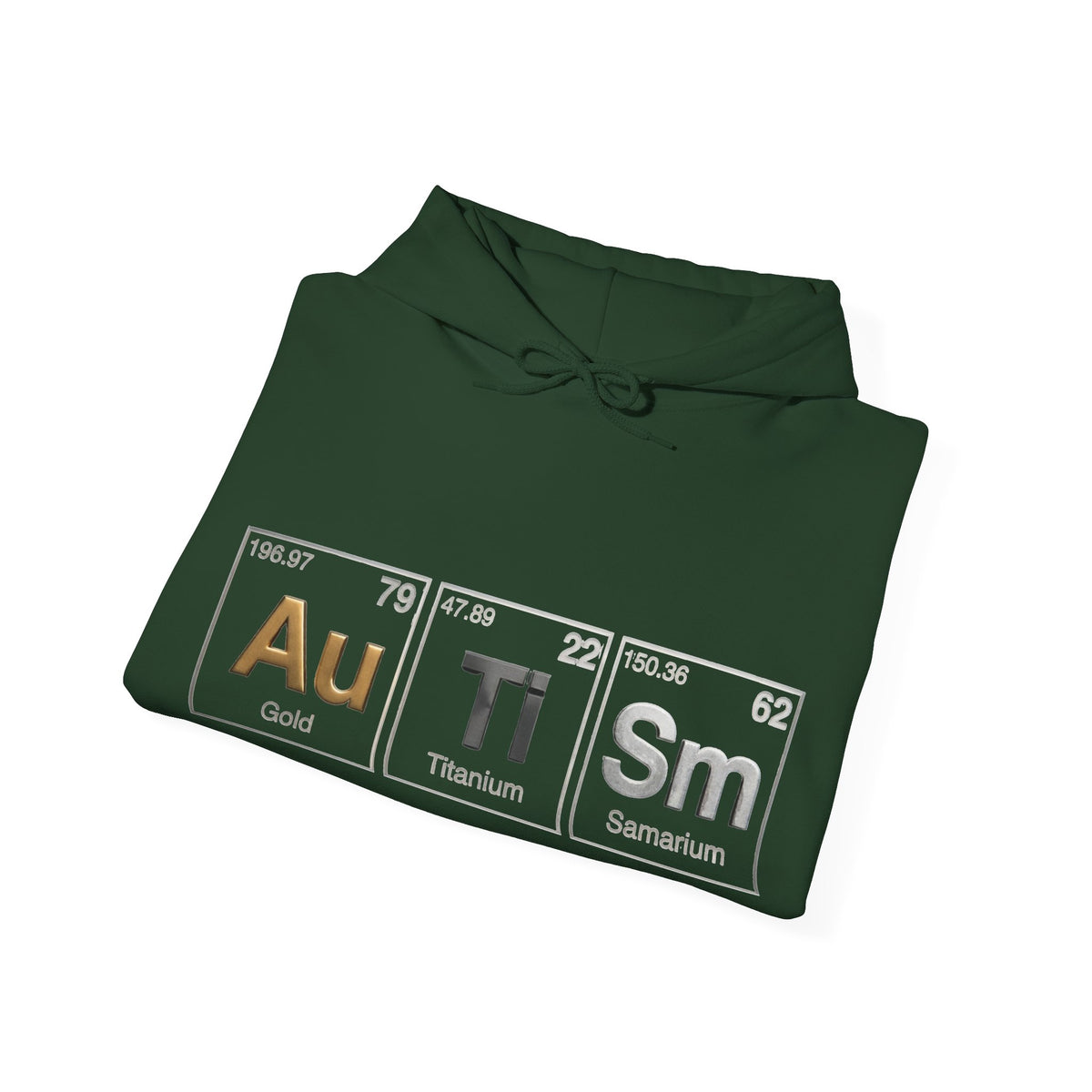 Autism Periodic Table Adult Hoodie — Au Ti Sm Element Design