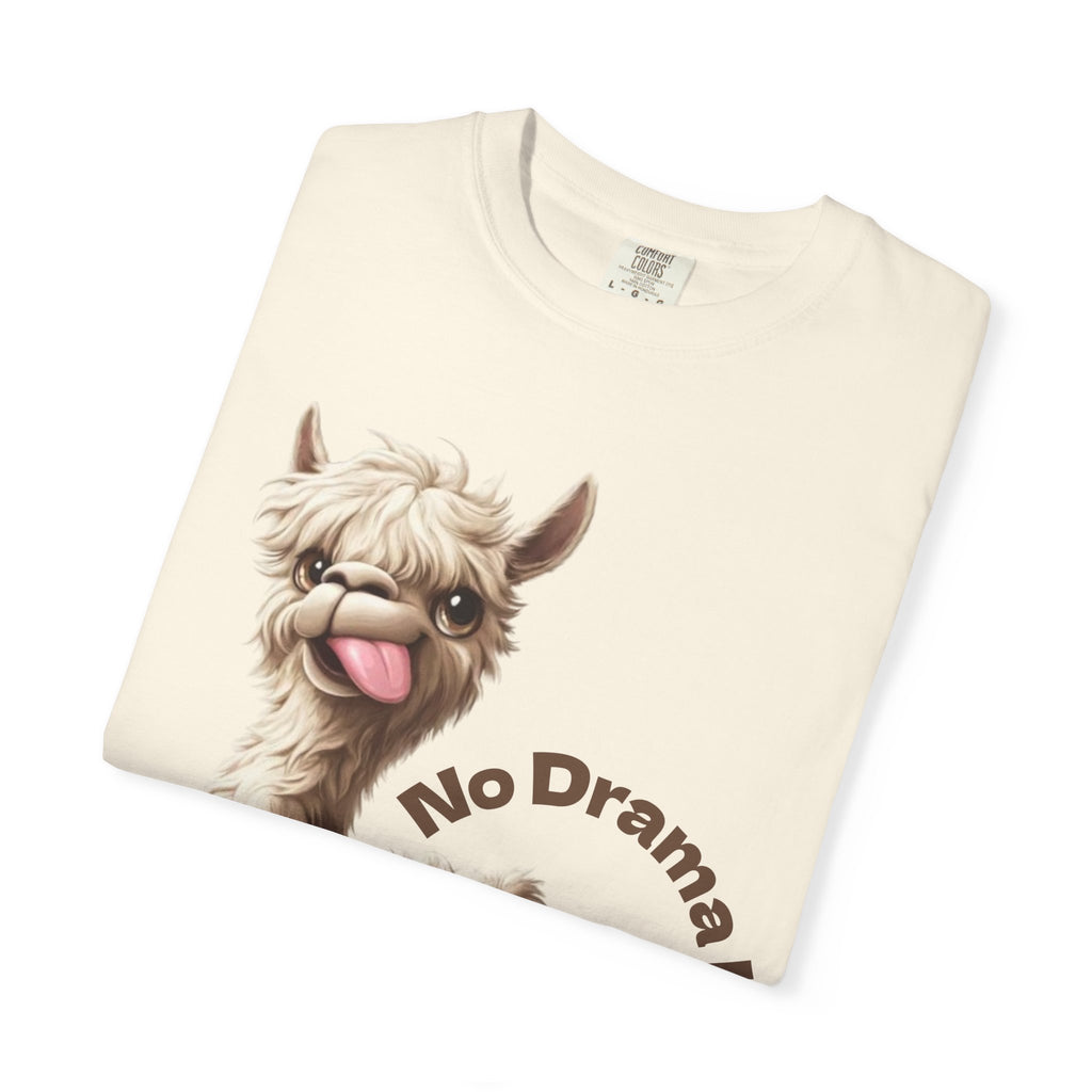 No Drama Llama Adult T-Shirt — Funny Llama Graphic Tee for Animal Lovers