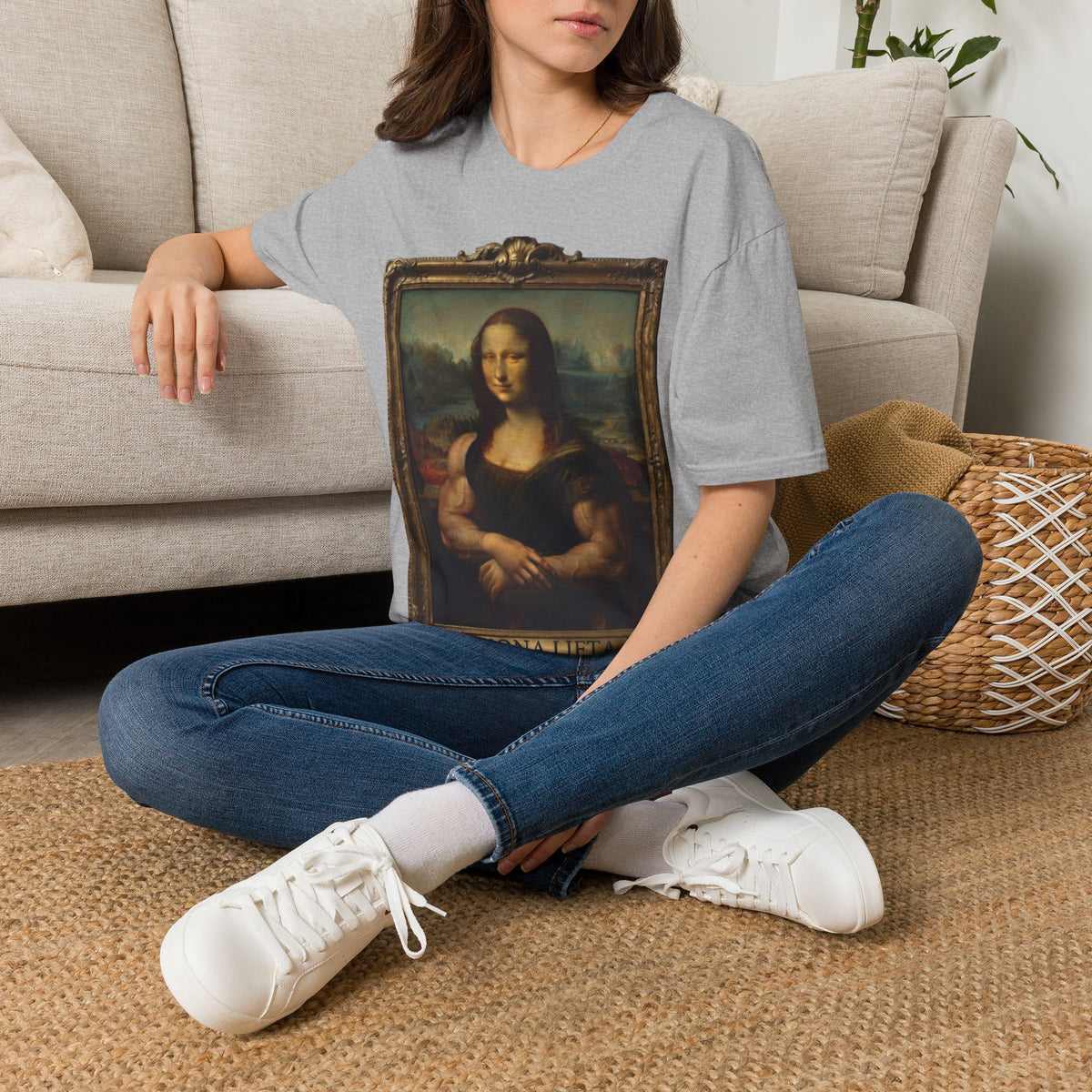 Mona Lisa Portrait Adult T-Shirt — Classic Renaissance Art Tee