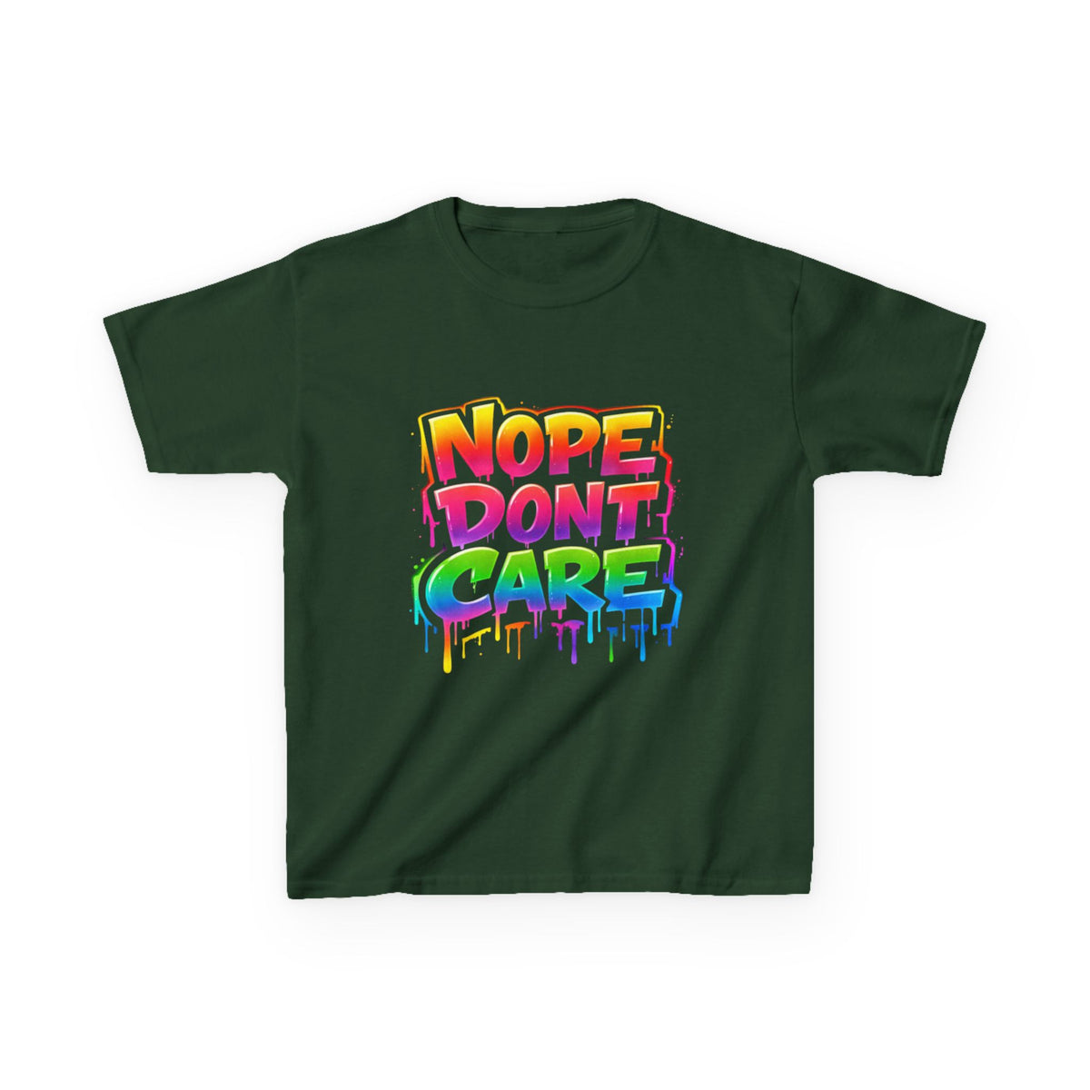 Kids T-shirt — Funny "Nope Don't Care-Lover Graphic