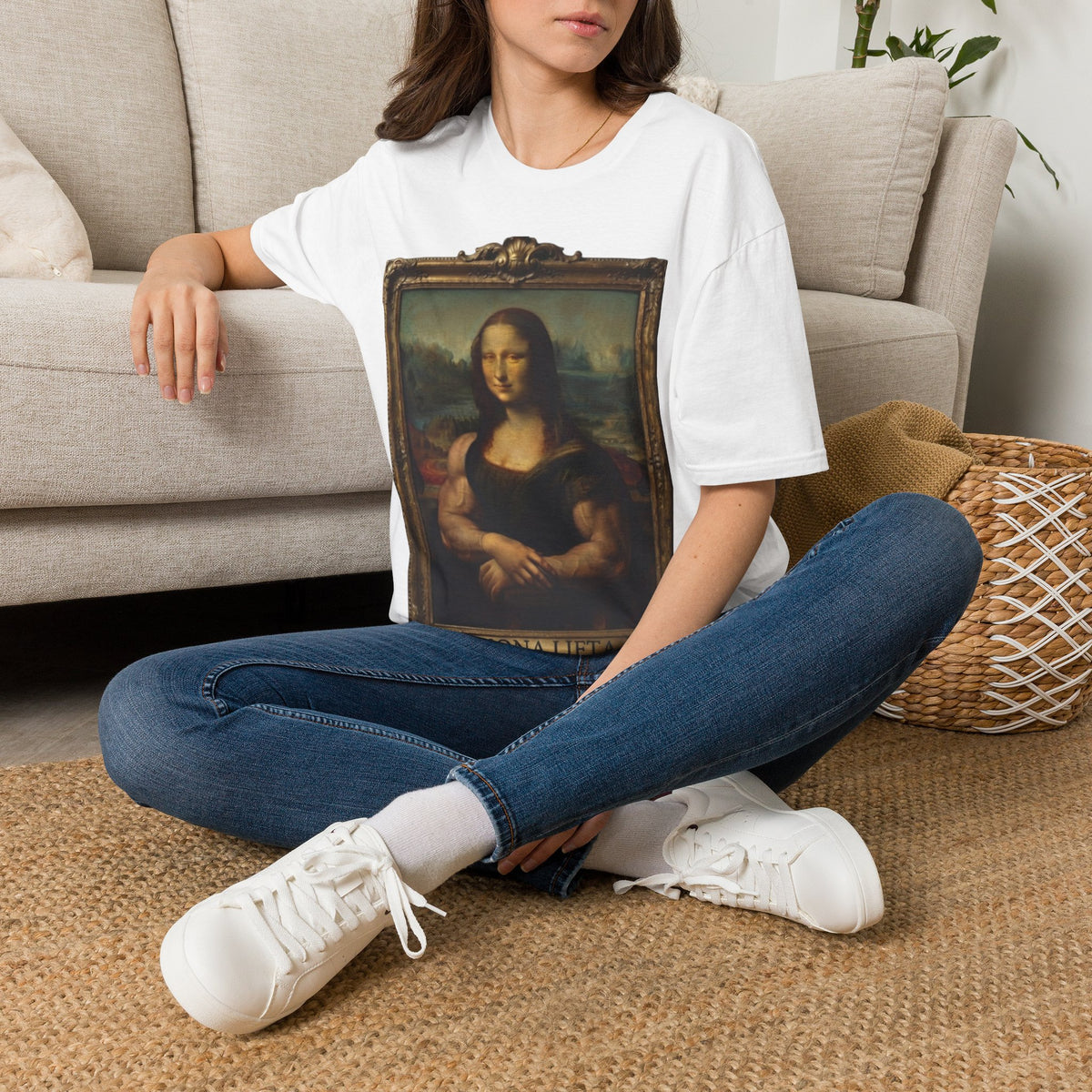 Mona Lisa Portrait Adult T-Shirt — Classic Renaissance Art Tee