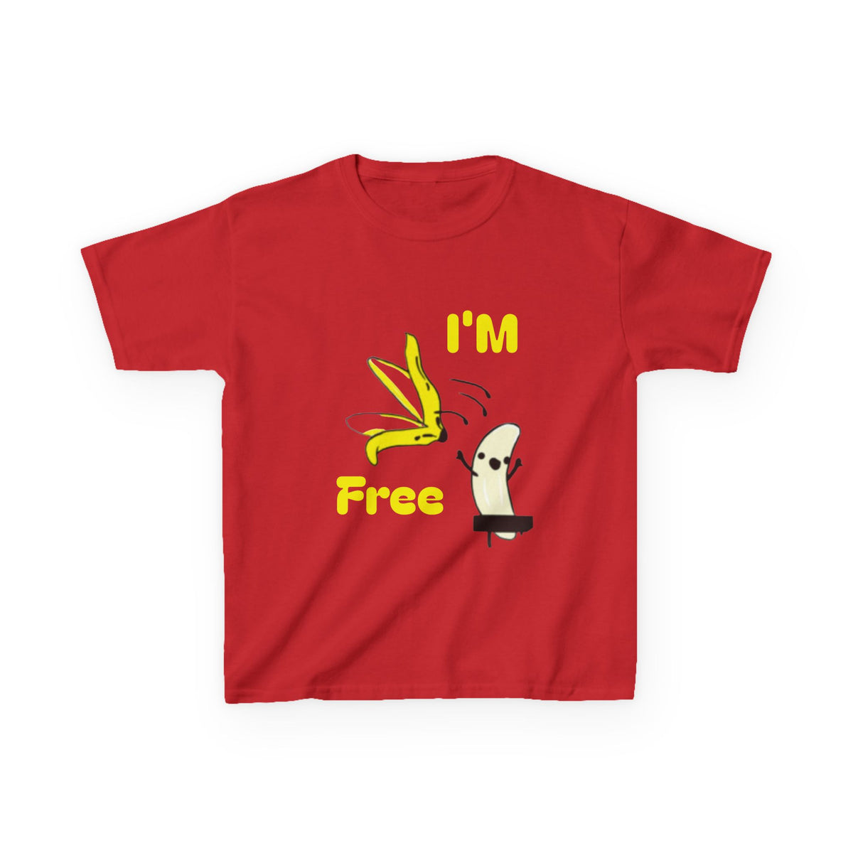 Kids Tee — Cute 'I'm Free' Banana Cartoon Shirt for Children