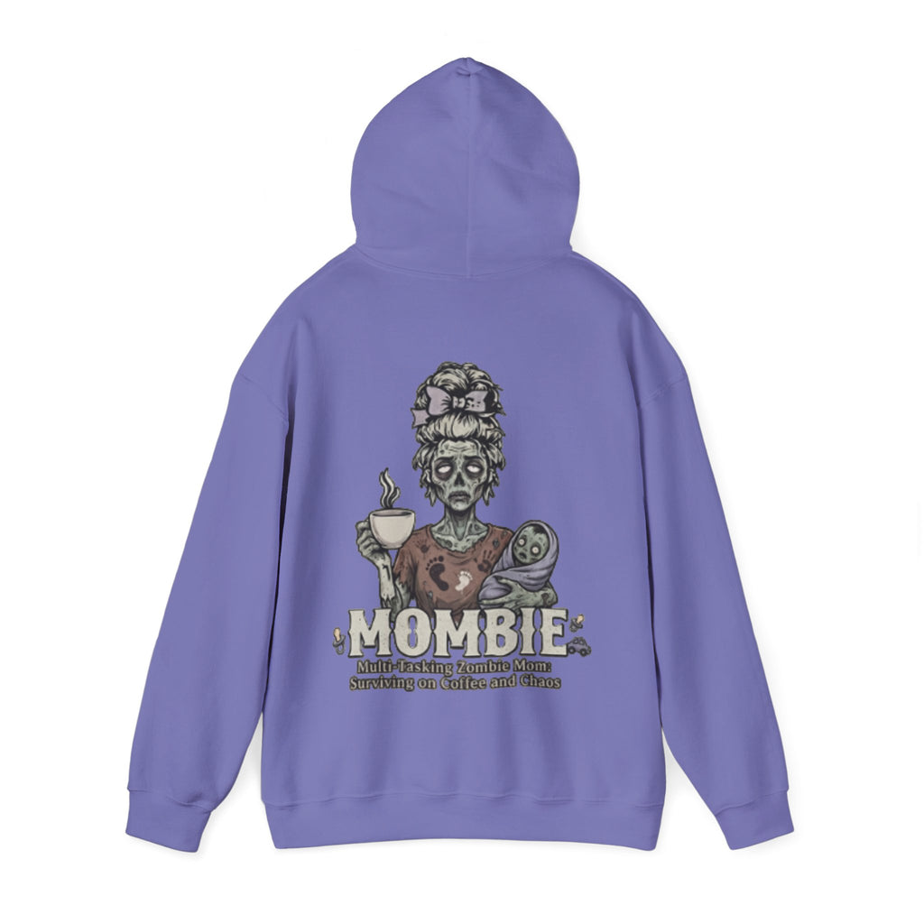 Mombie Adult Hoodie — “Mombie” Funny Coffee & Chaos Mom Sweatshirt