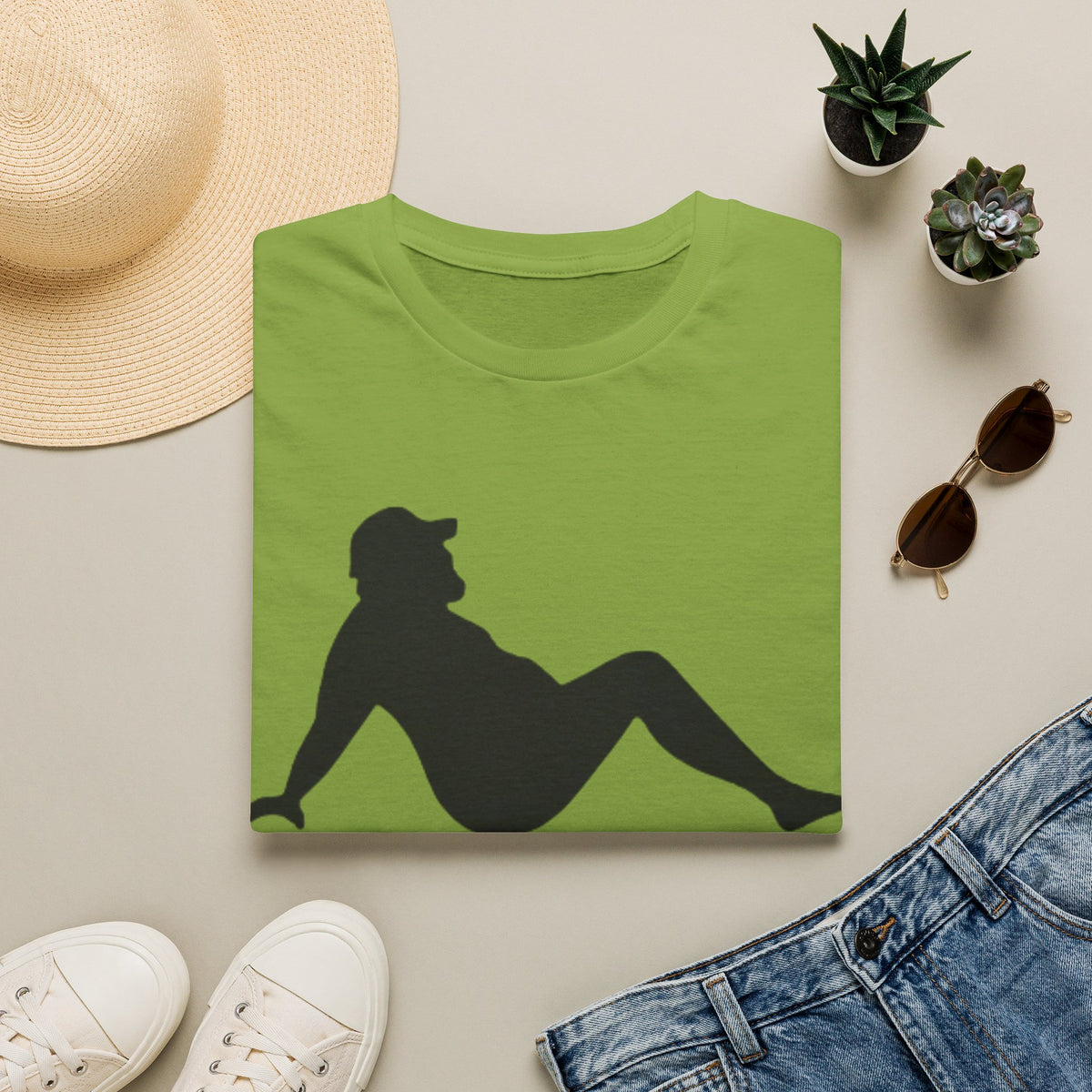 Curvy Silhouette Adult T-Shirt — "Real Men Have Curves" Graphic Tee