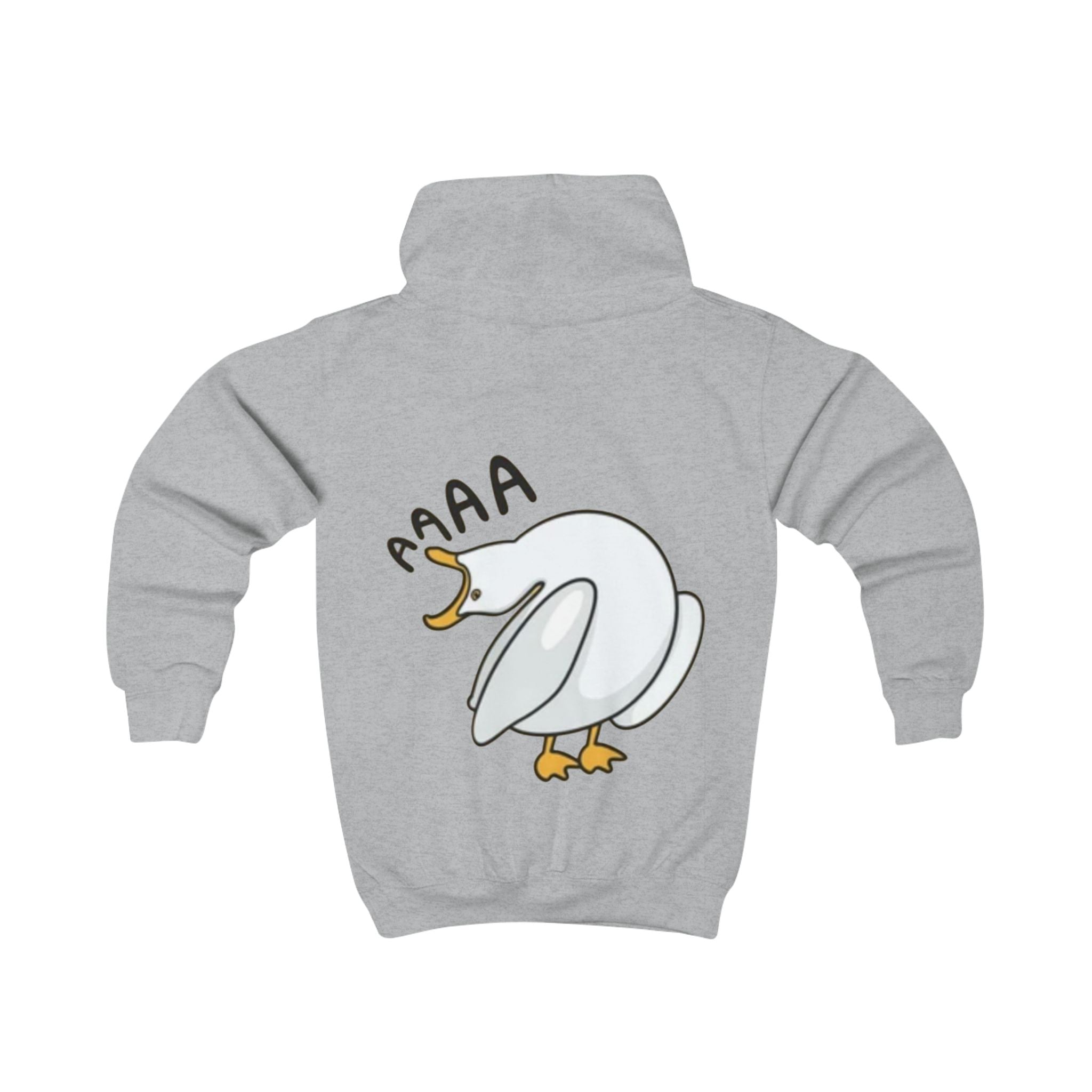 Screaming Seagull Kids Hoodie | Cute Cartoon Bird Illustration