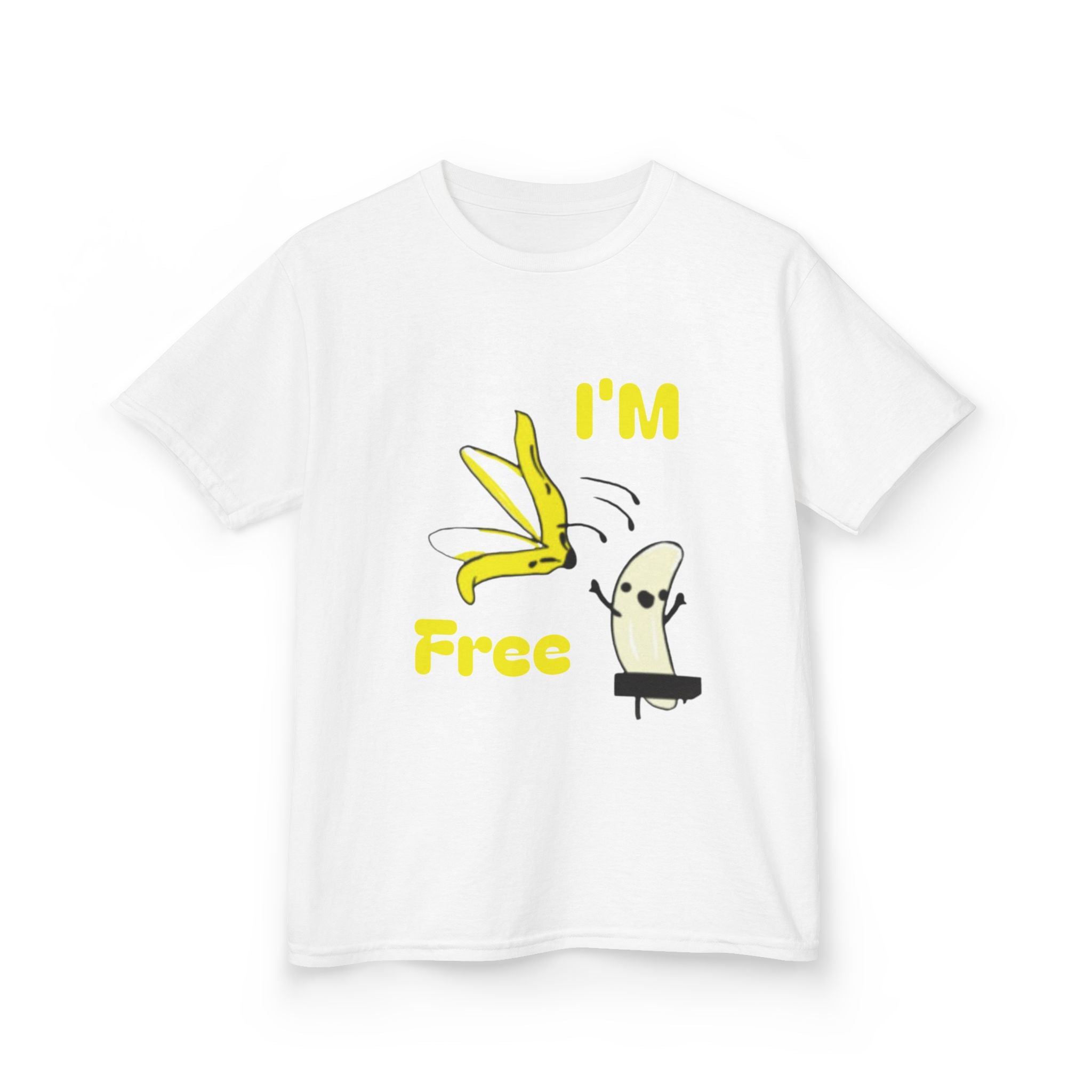 Kids Tee — Cute 'I'm Free' Banana Cartoon Shirt for Children