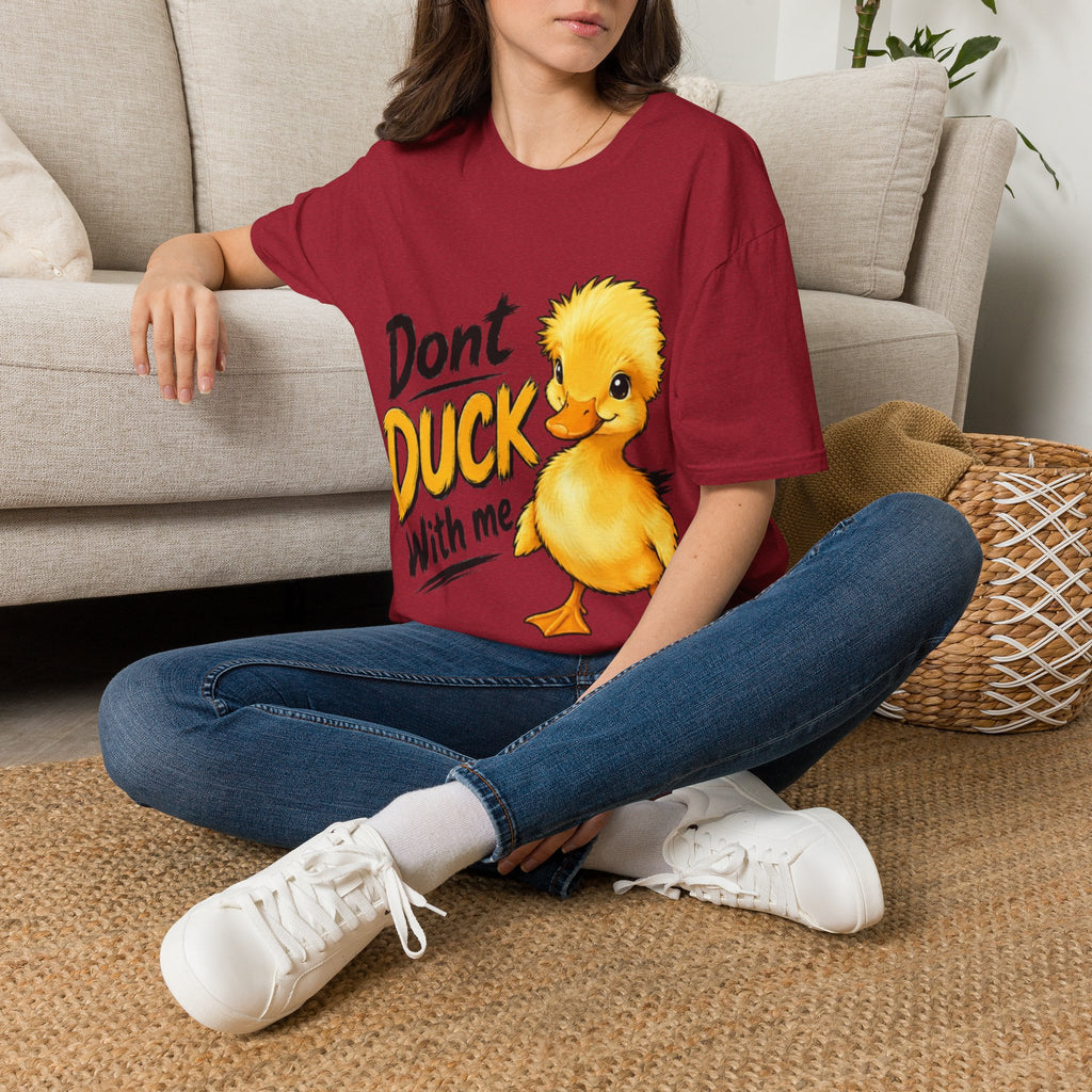 Don't Duck With Me Adult T-Shirt — Cute Yellow Duck Graphic Tee