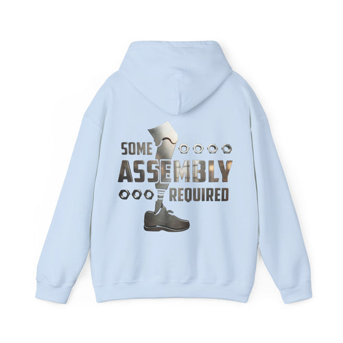 Adult Hoodie — "Some Assembly Required" Robot Leg Graphic Pullover
