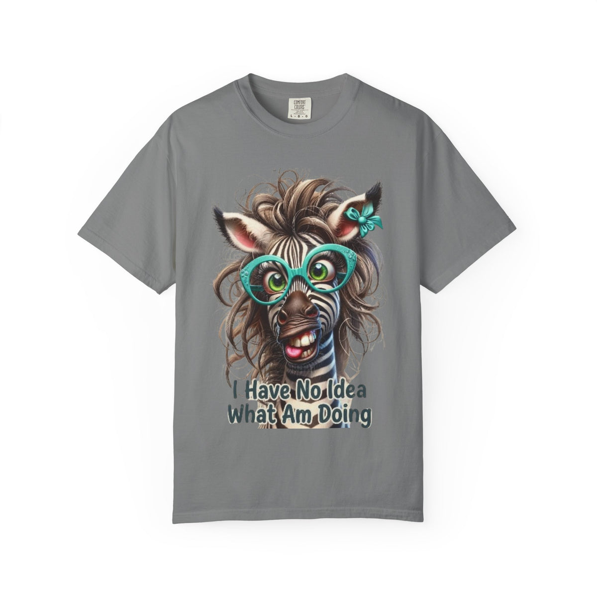 Funny Zebra Adult T-Shirt — "I Have No Idea What I’m Doing" Graphic Tee