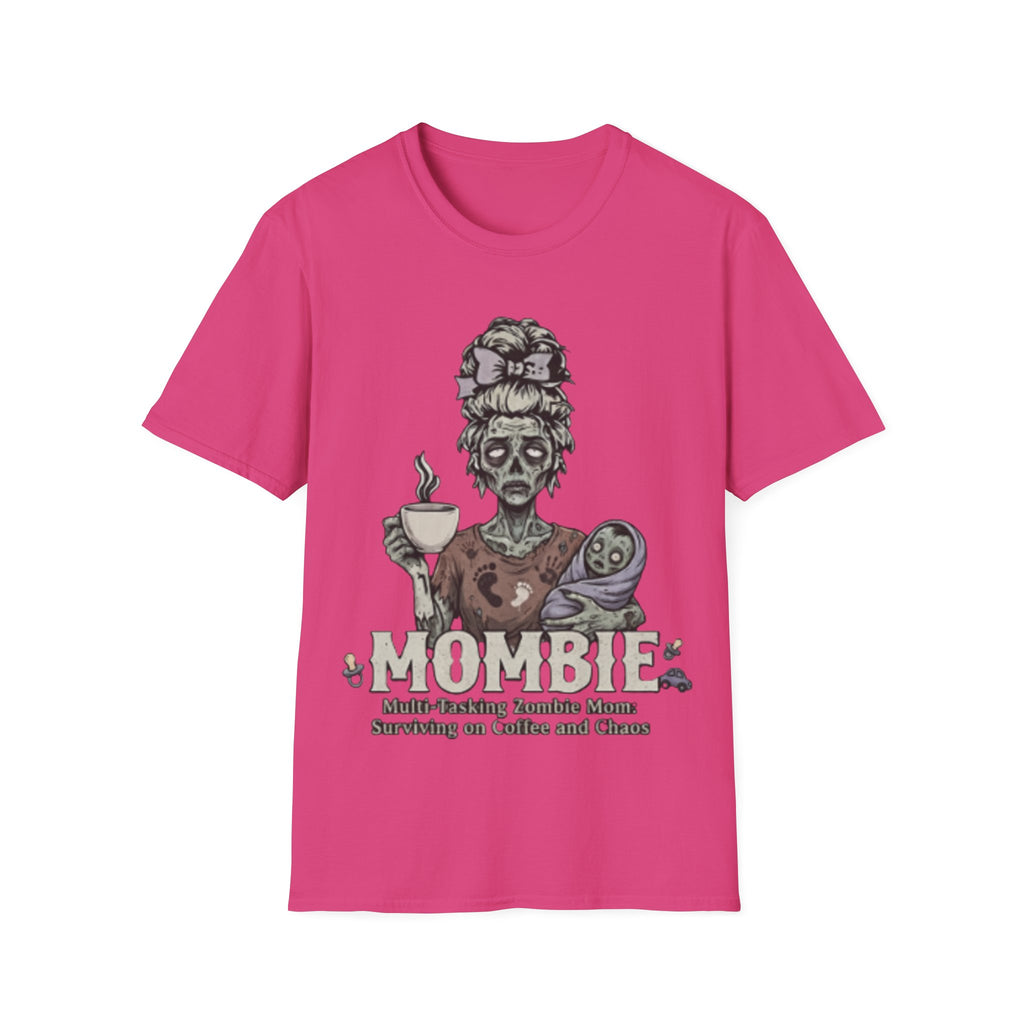 Mombie Adult T-Shirt – Funny Zombie Coffee Tee for Halloween & Horror Fans