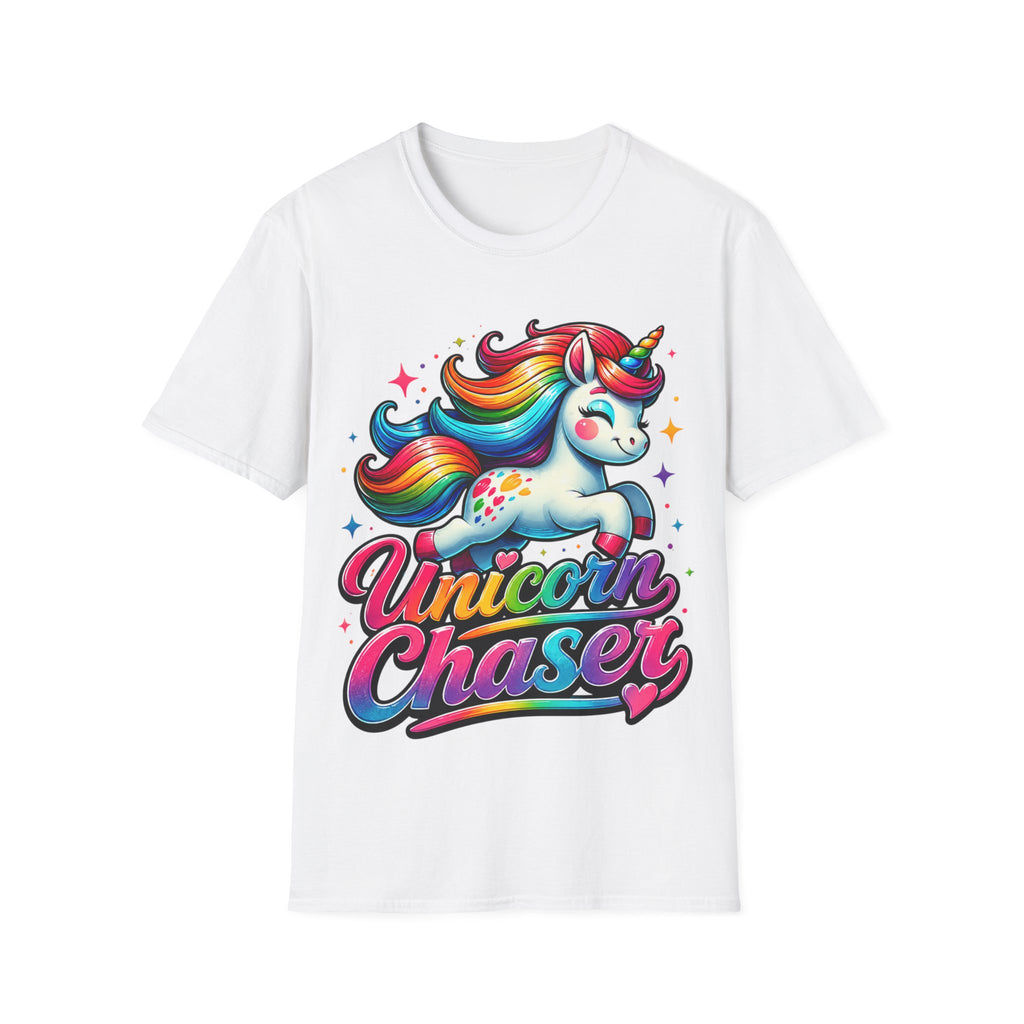 Funny Unicorn Chaser Adult T-Shirt — Rainbow Magical Unicorn Tee