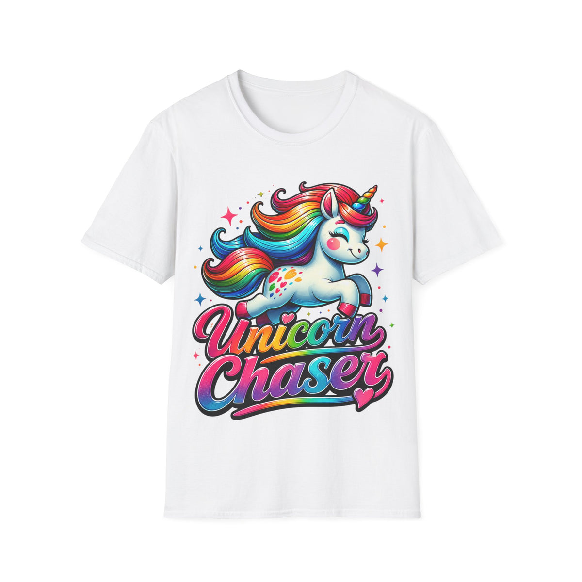 Funny Unicorn Chaser Adult T-Shirt — Rainbow Magical Unicorn Tee