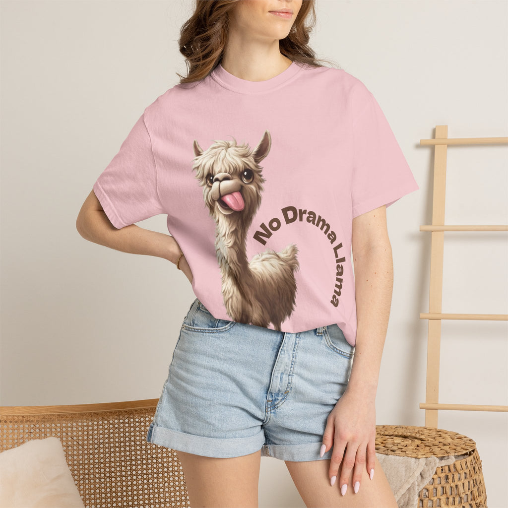 No Drama Llama Adult T-Shirt — Funny Llama Graphic Tee for Animal Lovers