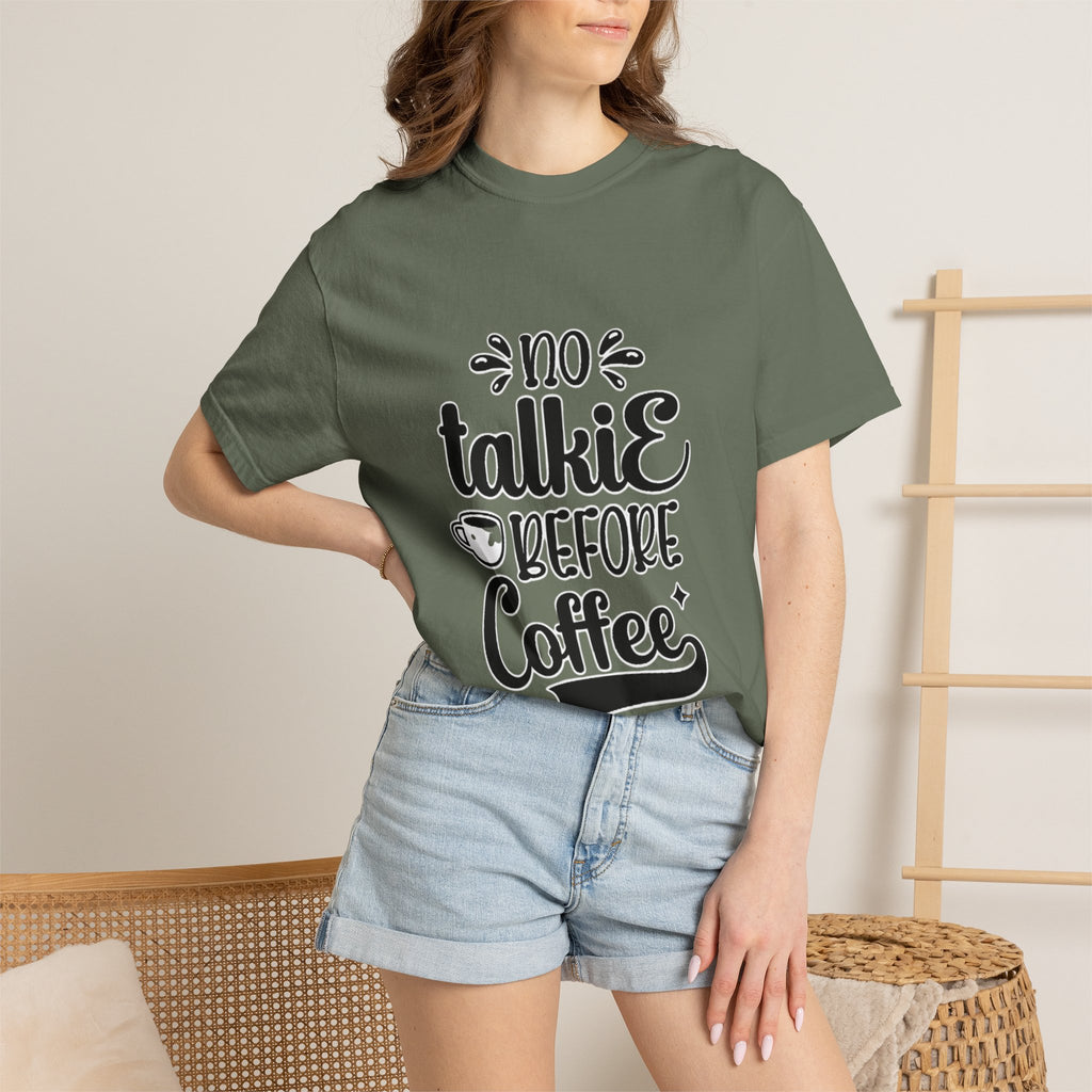 No Talkie Before Coffee Adult T-Shirt