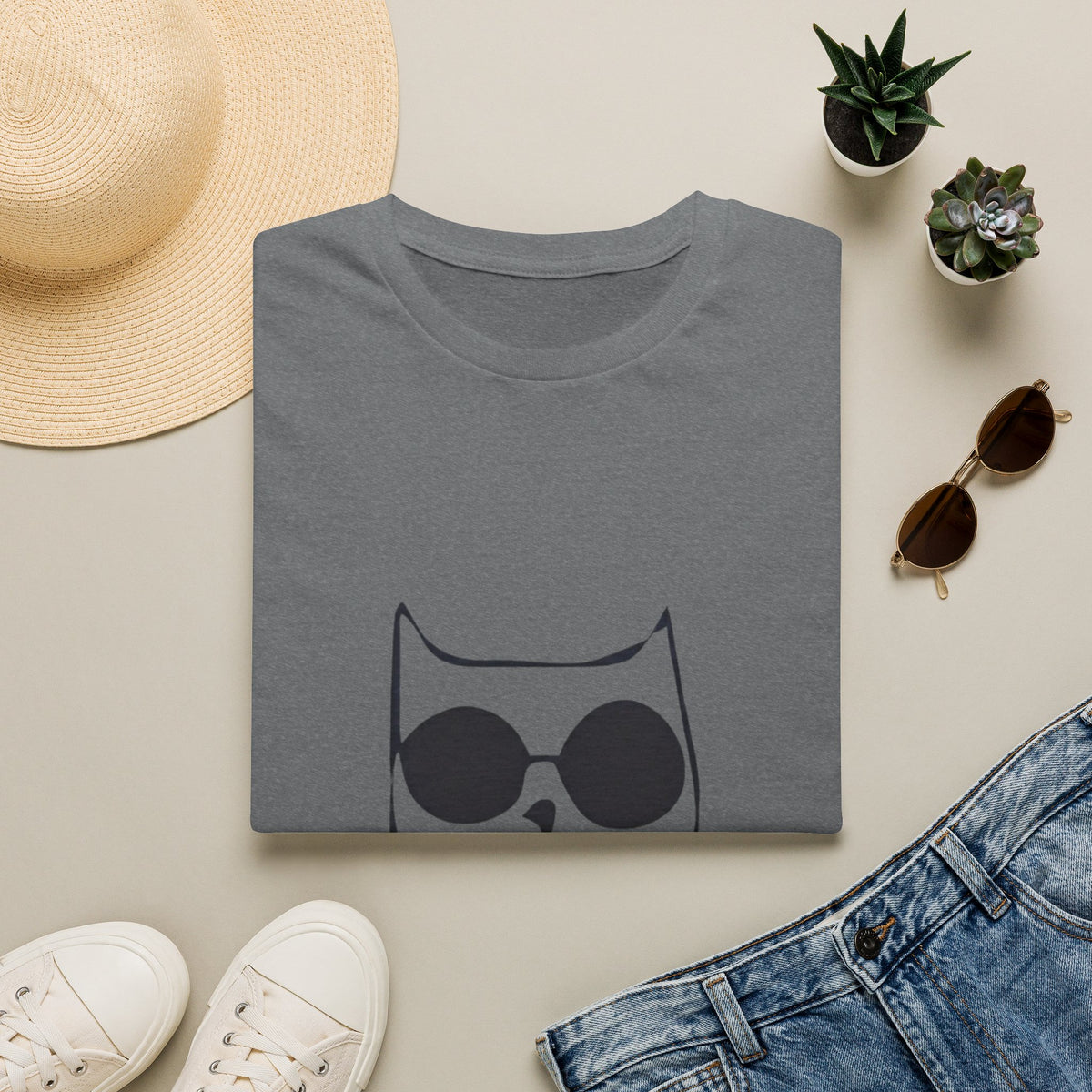 Cat Graphic Adult T-Shirt — "Don't Stress Meowt" Relaxed Tee for Cat Lovers