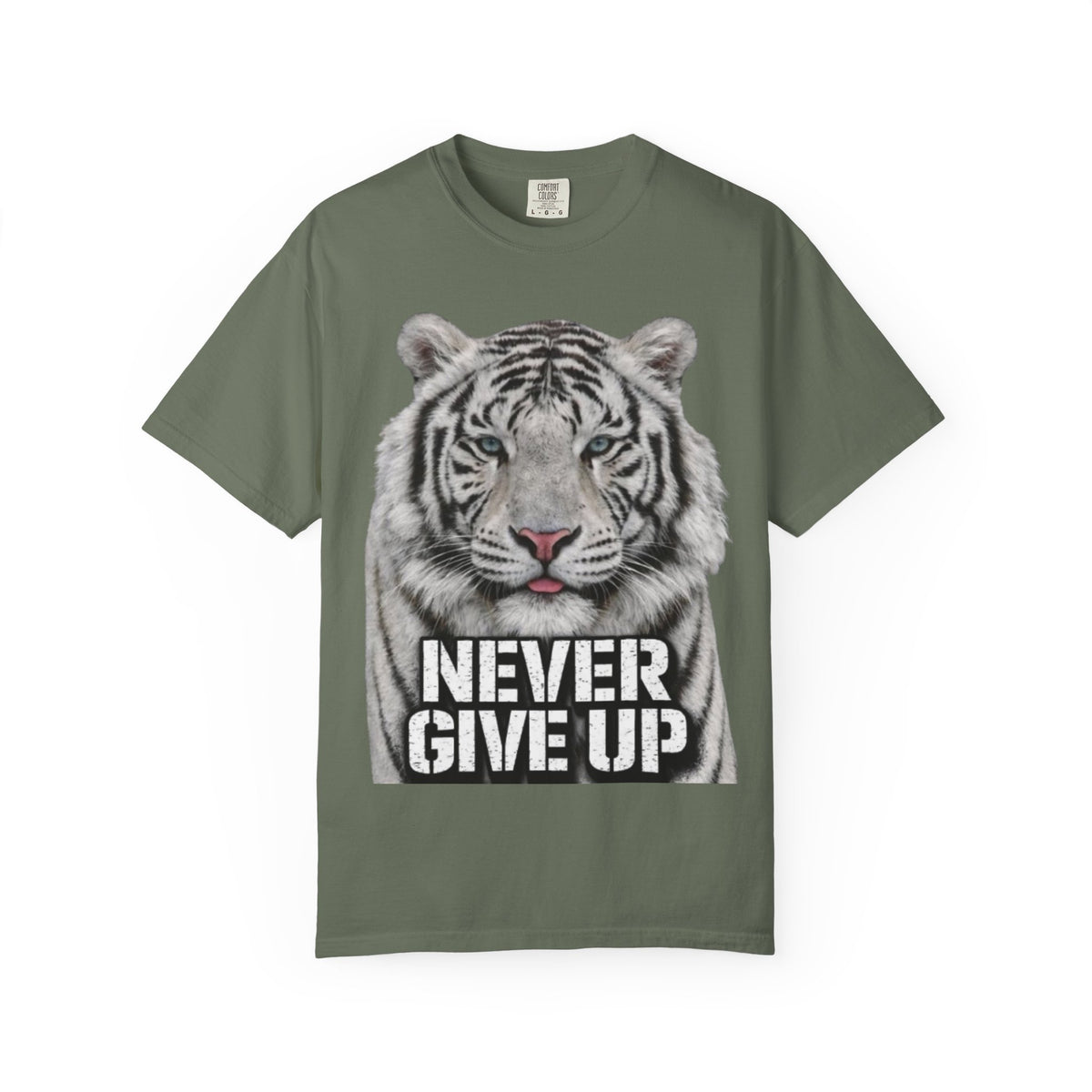 Never Give Up Tiger Adult T-Shirt