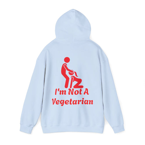 Adult Hoodie — I'm Not A Vegetarian (Funny Grilling Graphic)