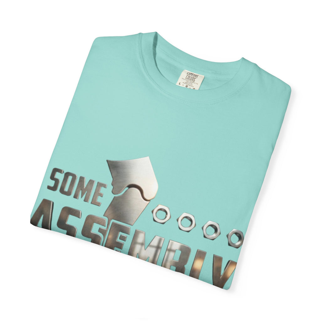 Some Assembly Required Adult T-Shirt — Funny DIY Carpenter Tee