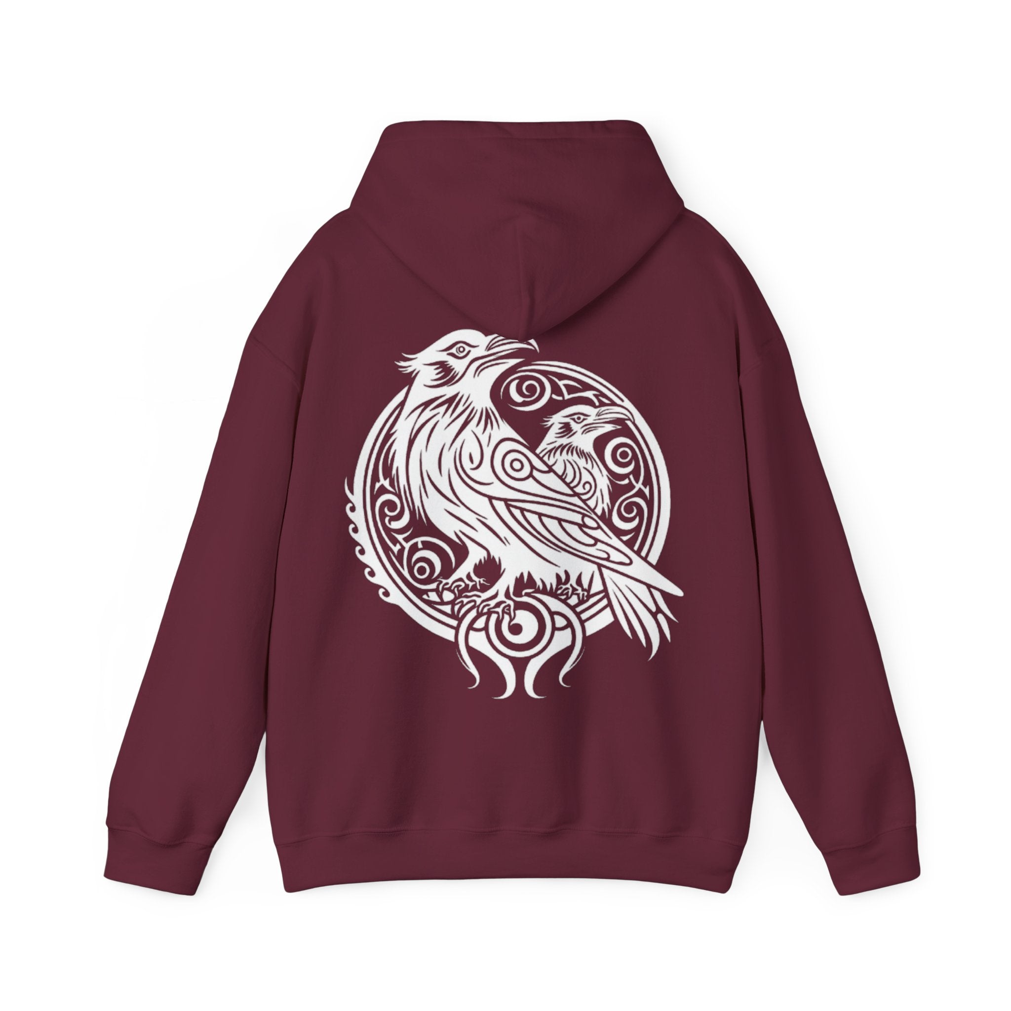 Odens Raven'sTribal Circle Adult Hoodie — Huginn and Muninn